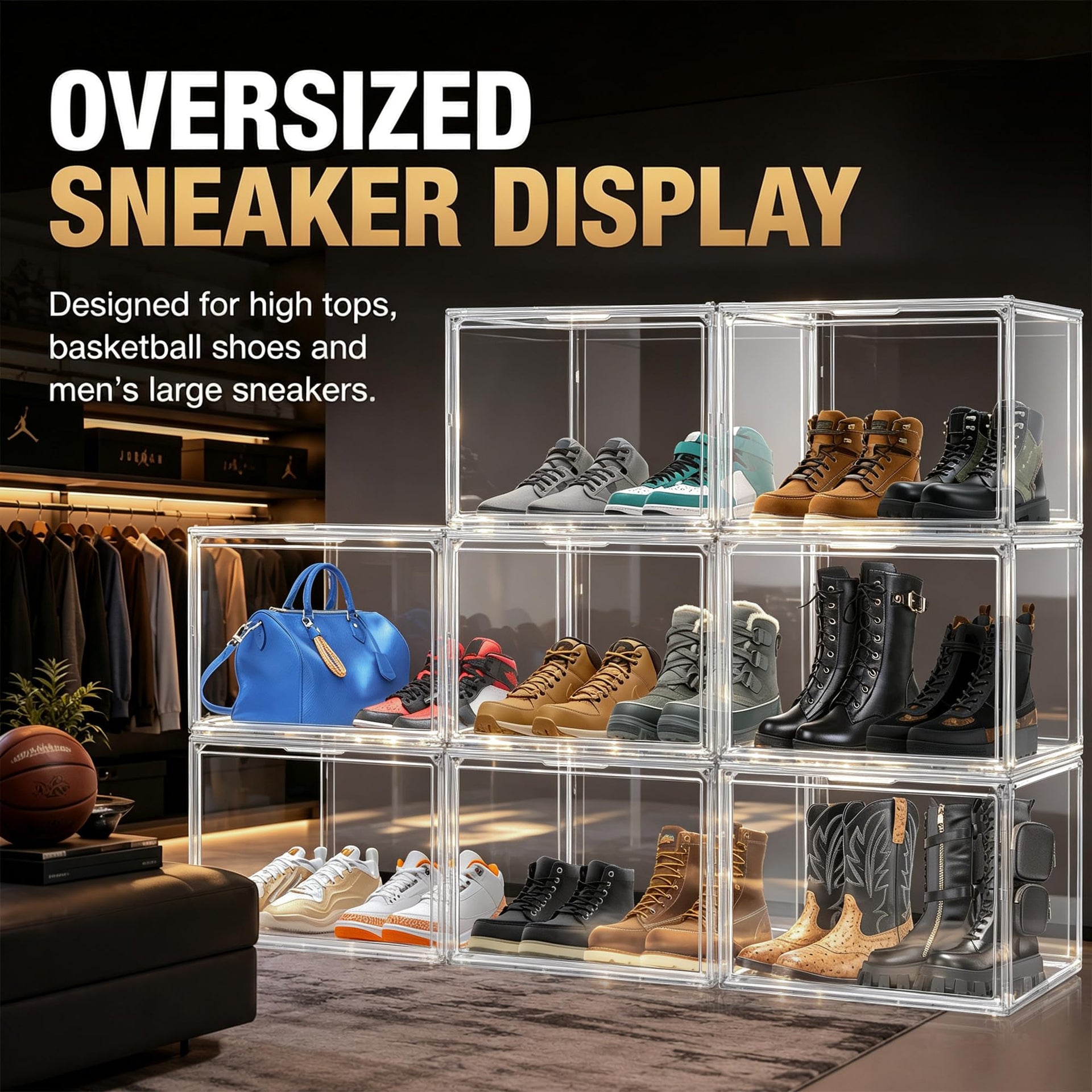 5 Pack XXX Large Clear Acrylic Display Box (5 Count)