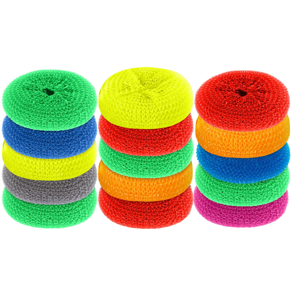 15 Pieces Plastic Dish Scrubbers
