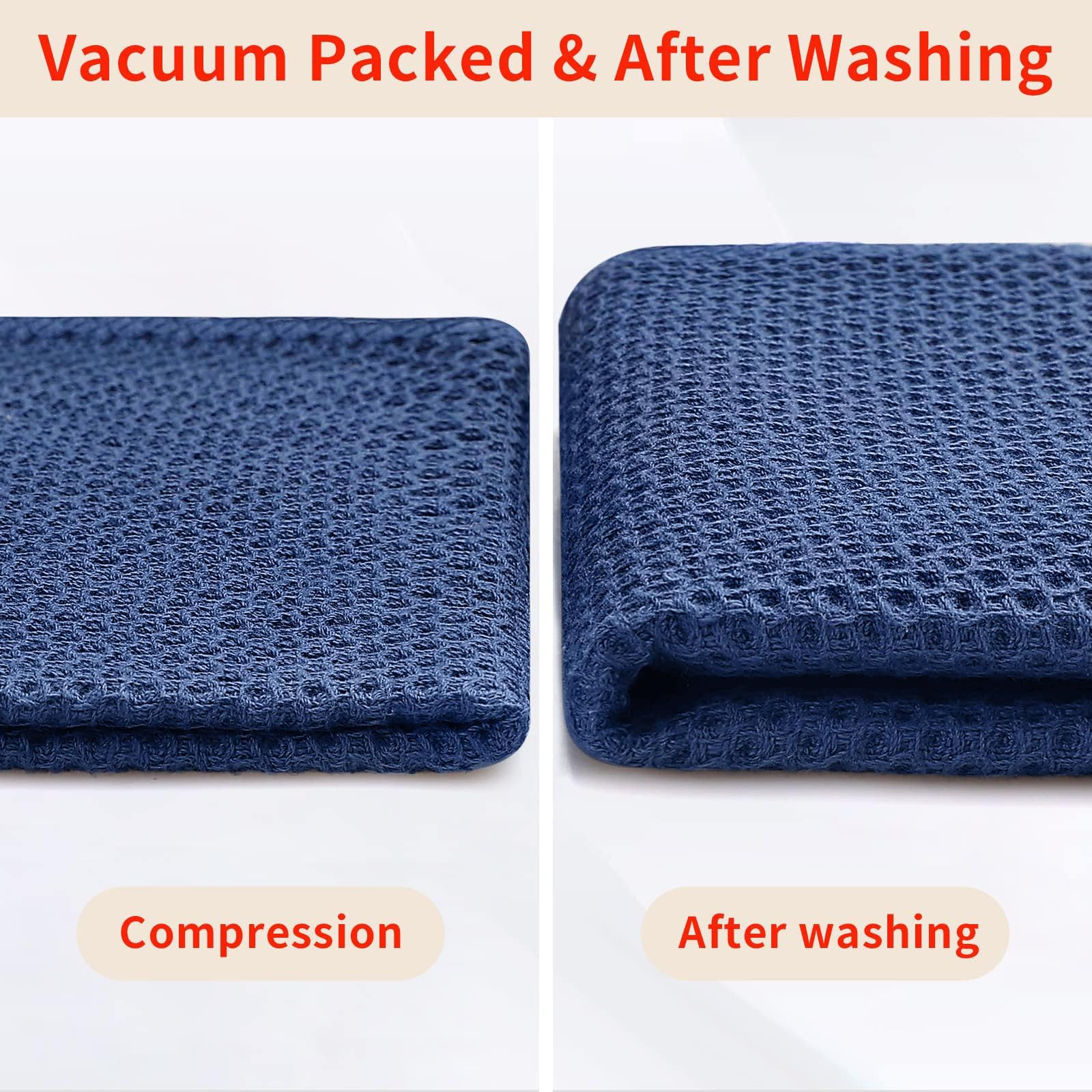 100% Cotton Waffle Weave Kitchen Dish Towels 12 (12 Count)
