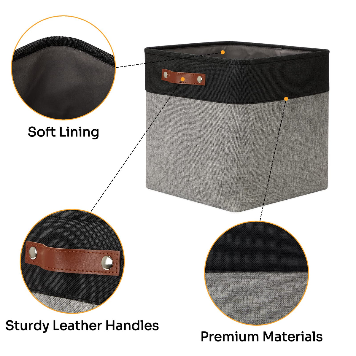 Storage Bins for Organizing (4 Count)