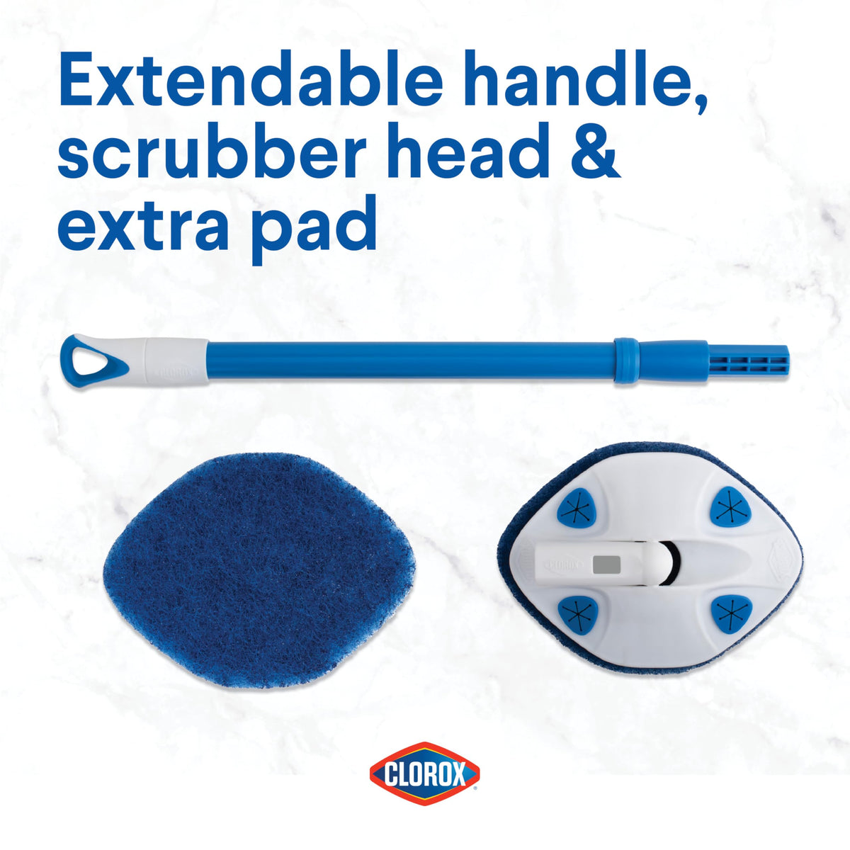 Extendable Tub & Tile Scrubber with Polyurethane Head
