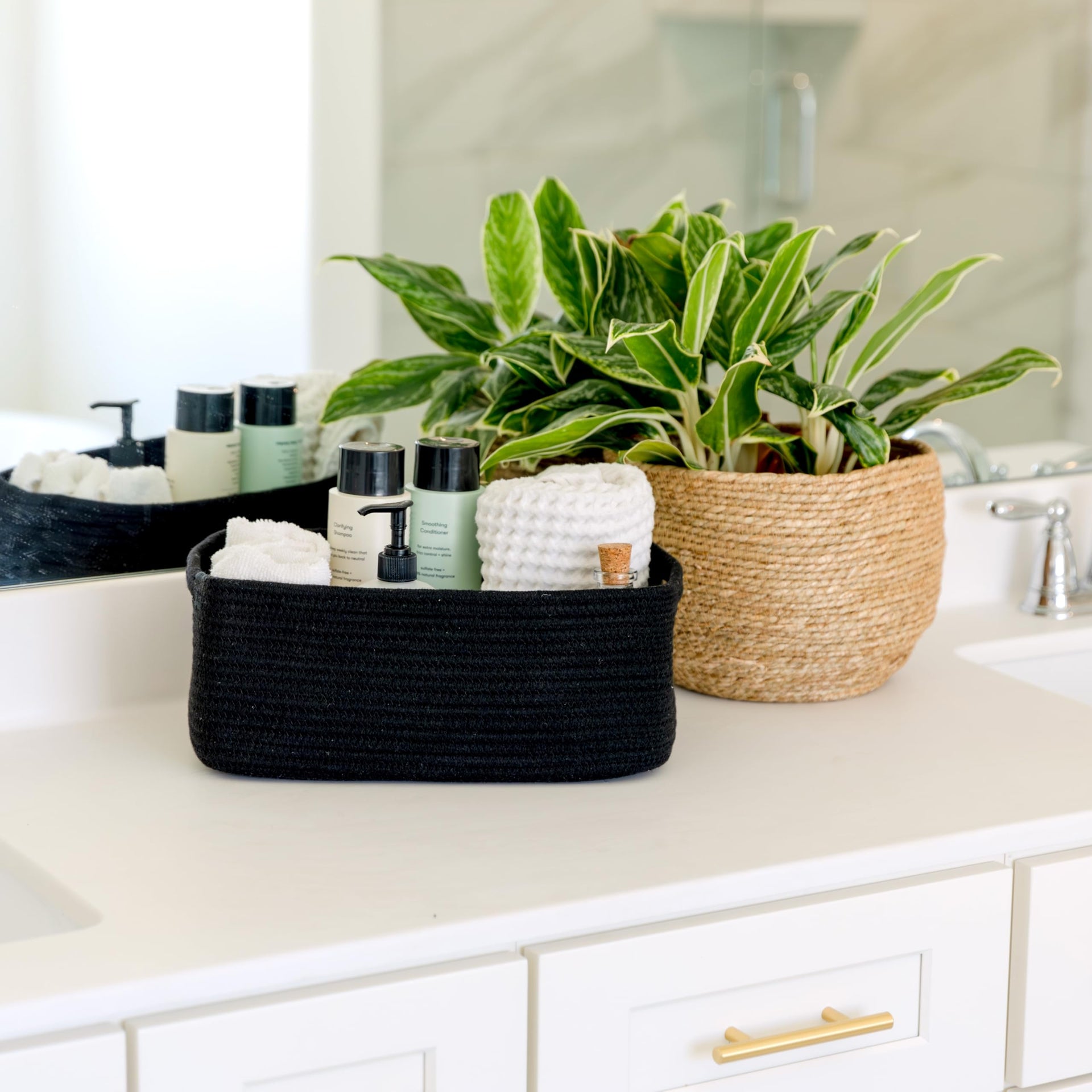 13.5”x8.5”x5.5” Rectangle Storage Baskets for Shelves 3 Pack (3 Count)