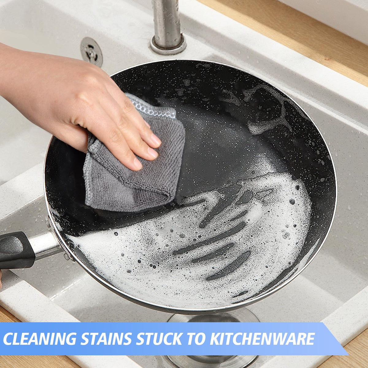Dish Cloths for Washing Dishes with Scrub Side (9 Count)