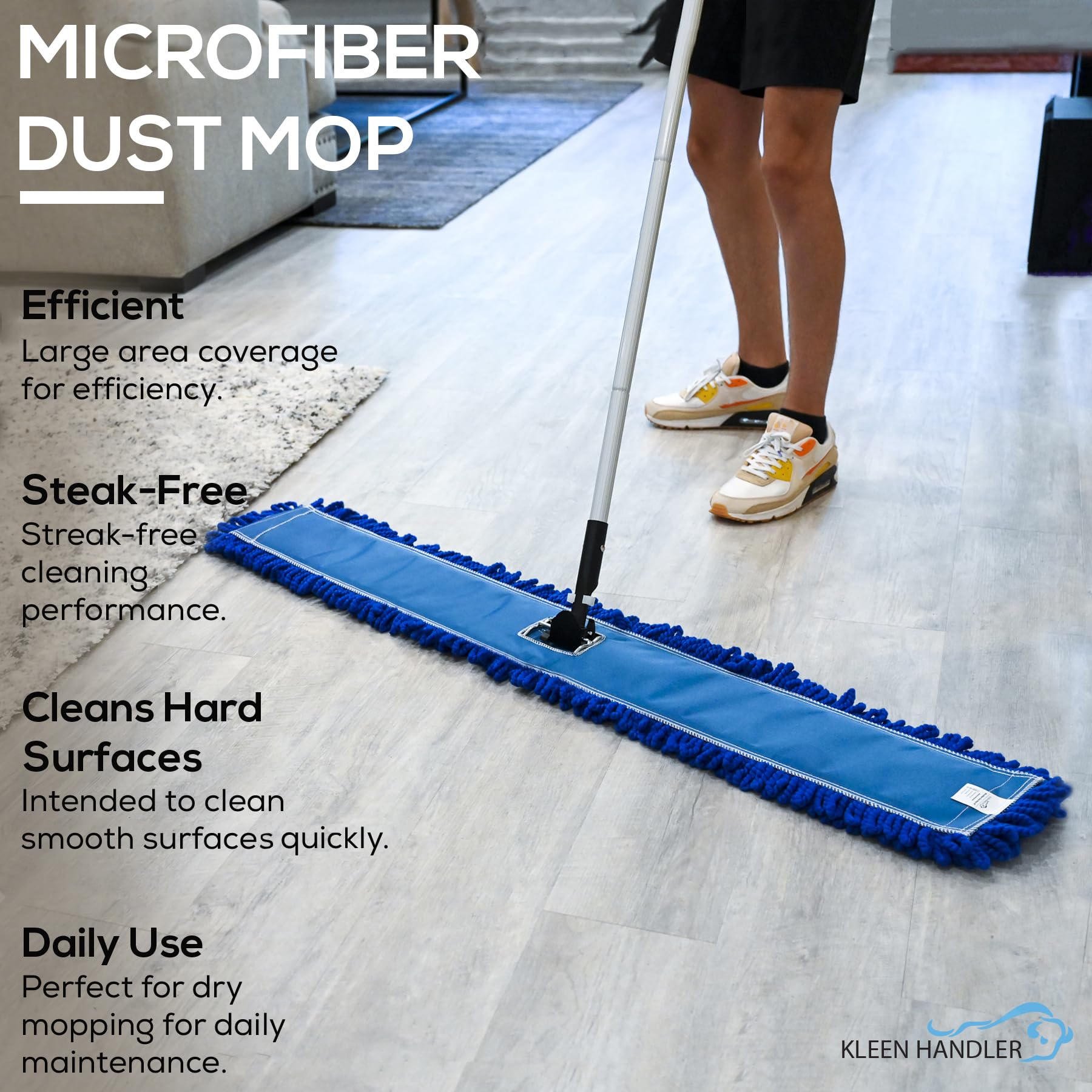 48" Microfiber Dust Mop Head Replacement (3 Count) - ModHome Supplies