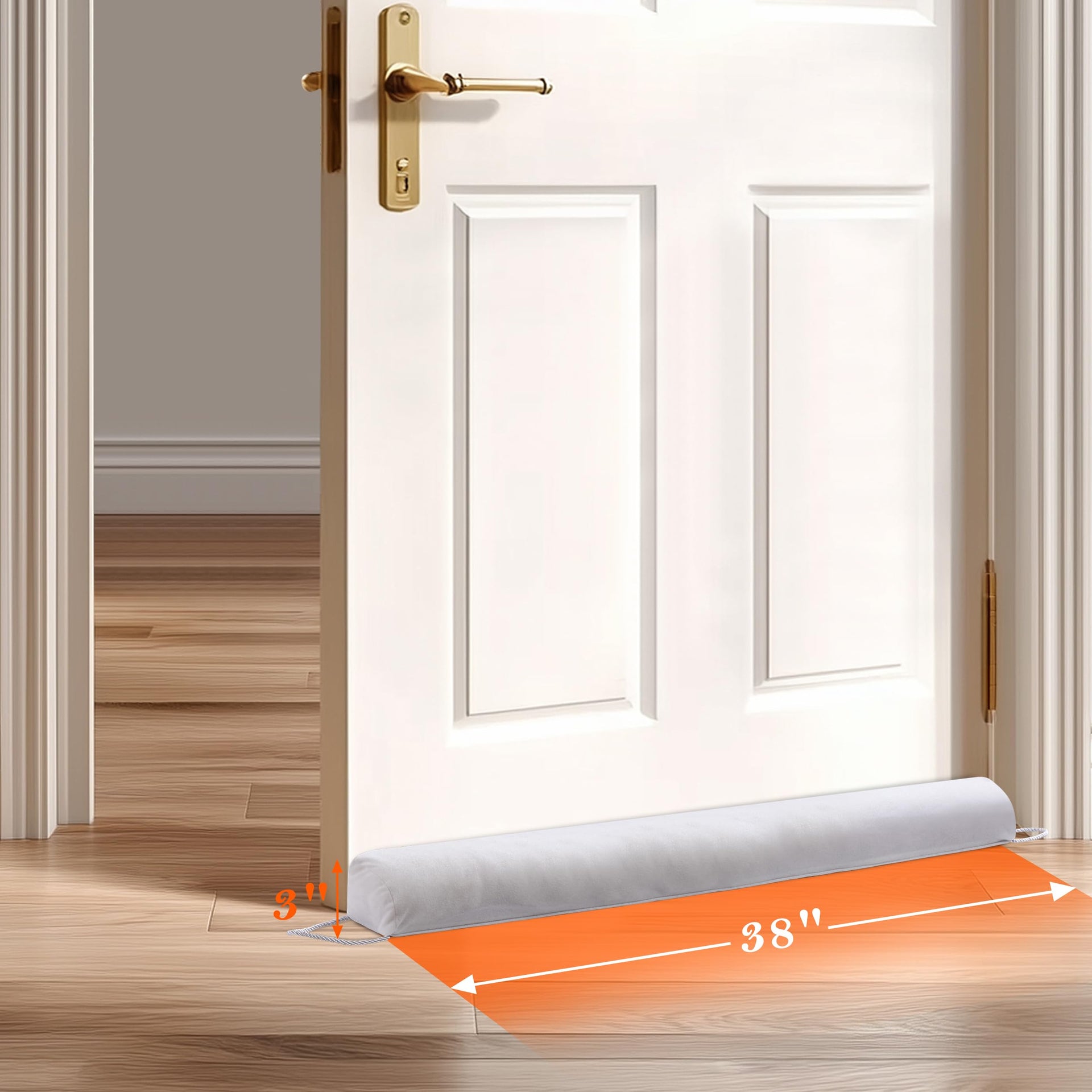 Door Draft Stopper with Removable Washable Cover