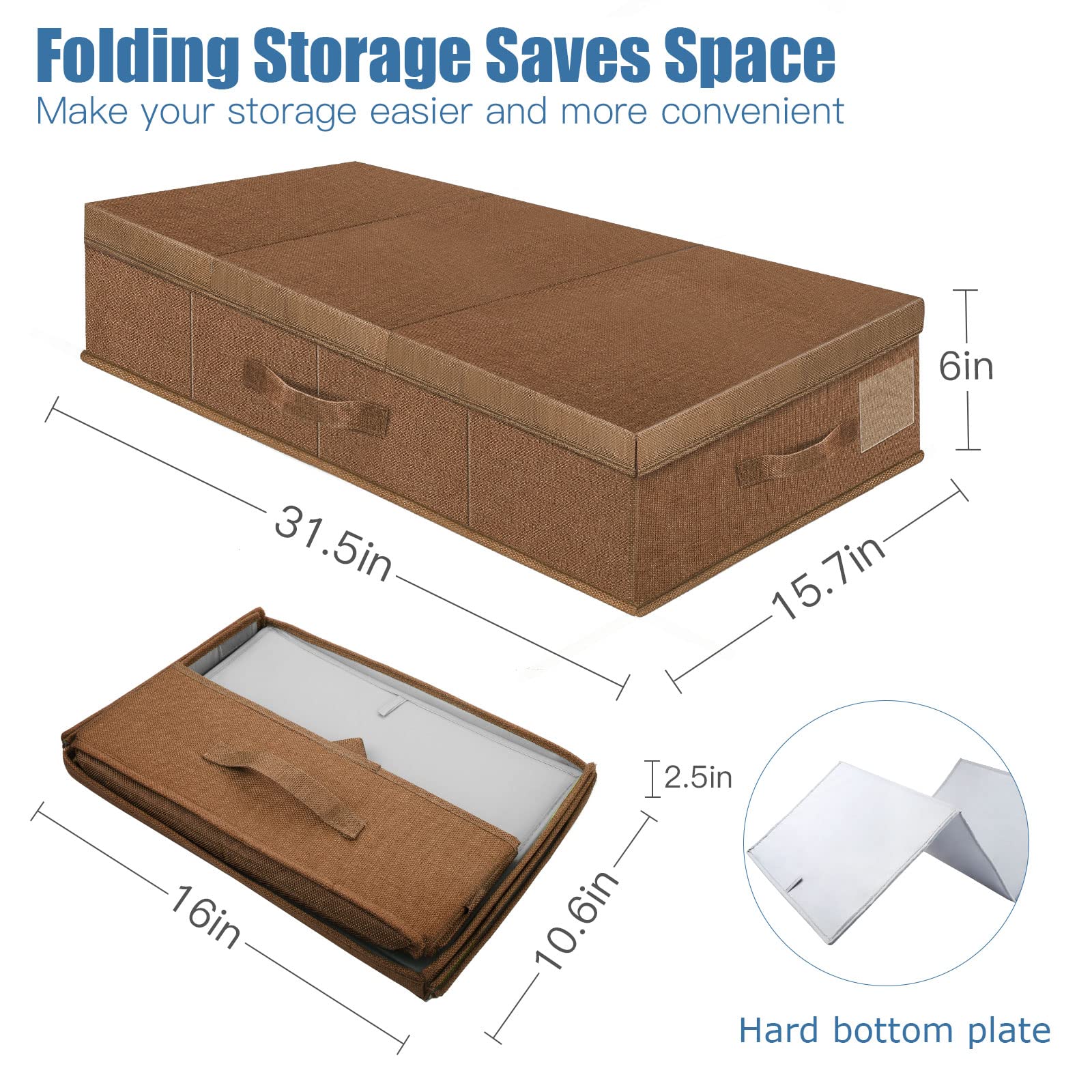 2Pack Large Underbed Storage Containers Bin with Lids