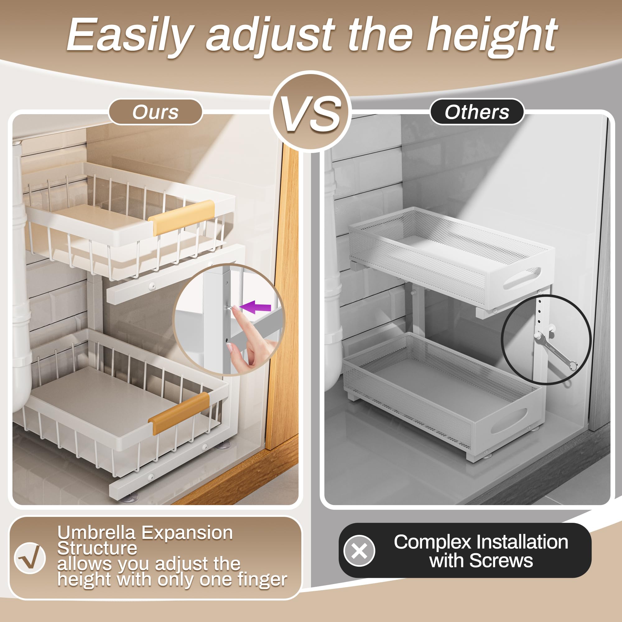 Under Sink Organizer 2 Pack (2 Count)