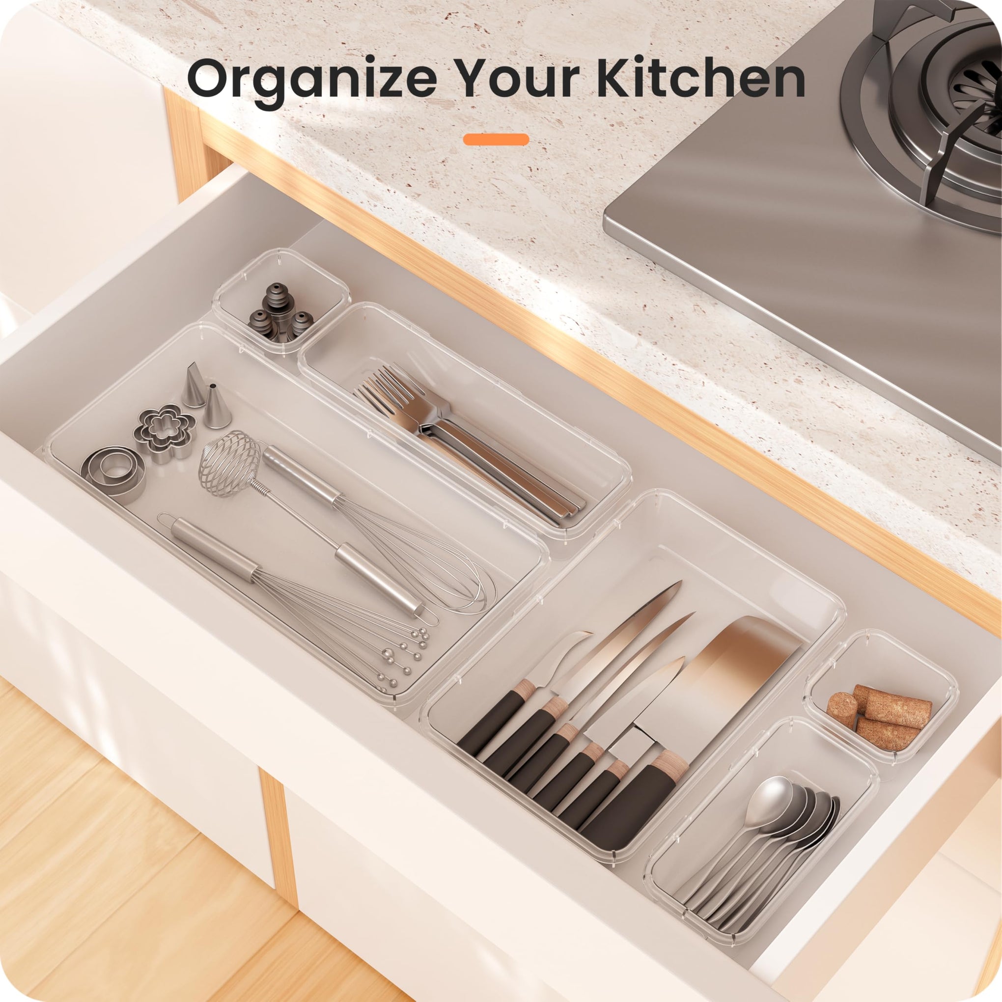 Military Grade】 Drawer Organizer (28 Count)