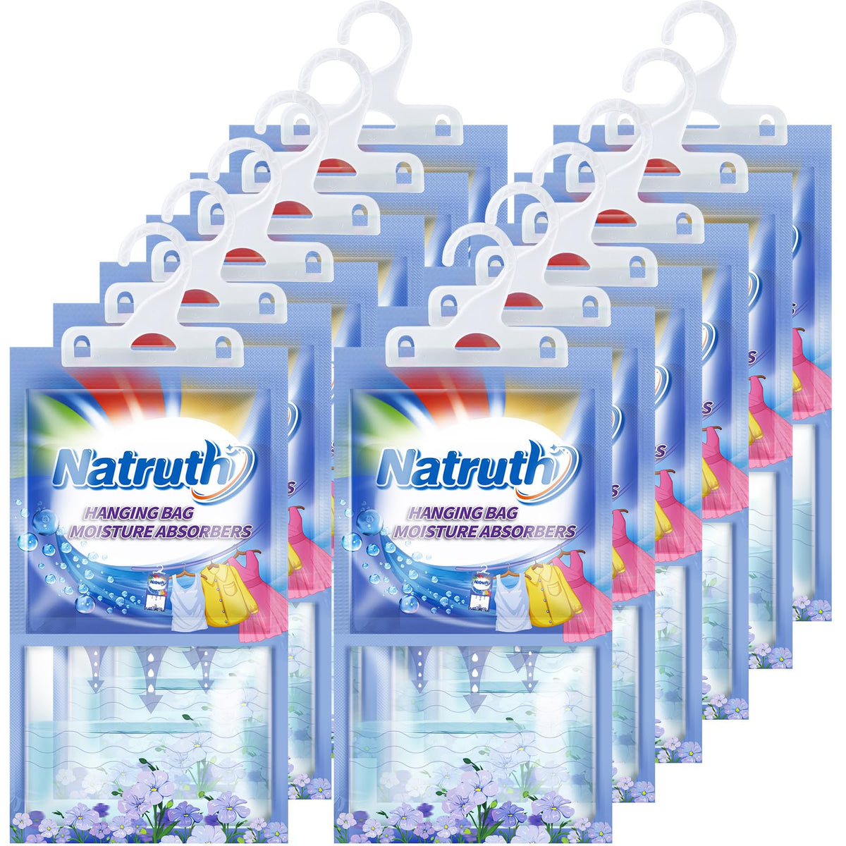 12 PACK Moisture Absorber Bags With Fresh Linen