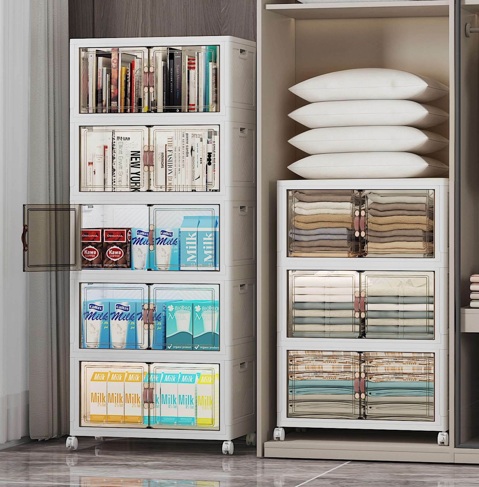 Stackable Storage Bins (8 Count)