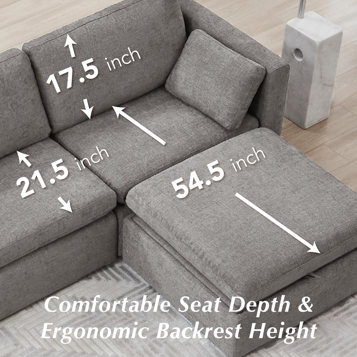 112" Modular Sectional Sofa (4 Count)