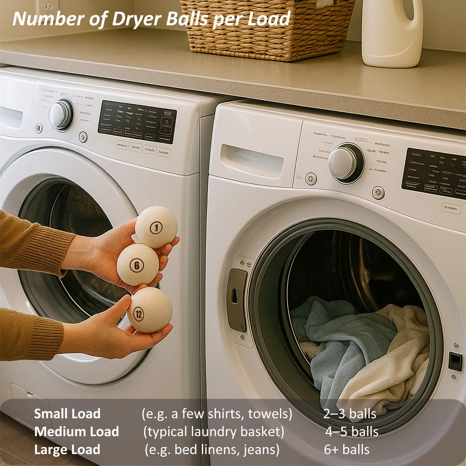 Wool Dryer Balls Laundry (12 Count)