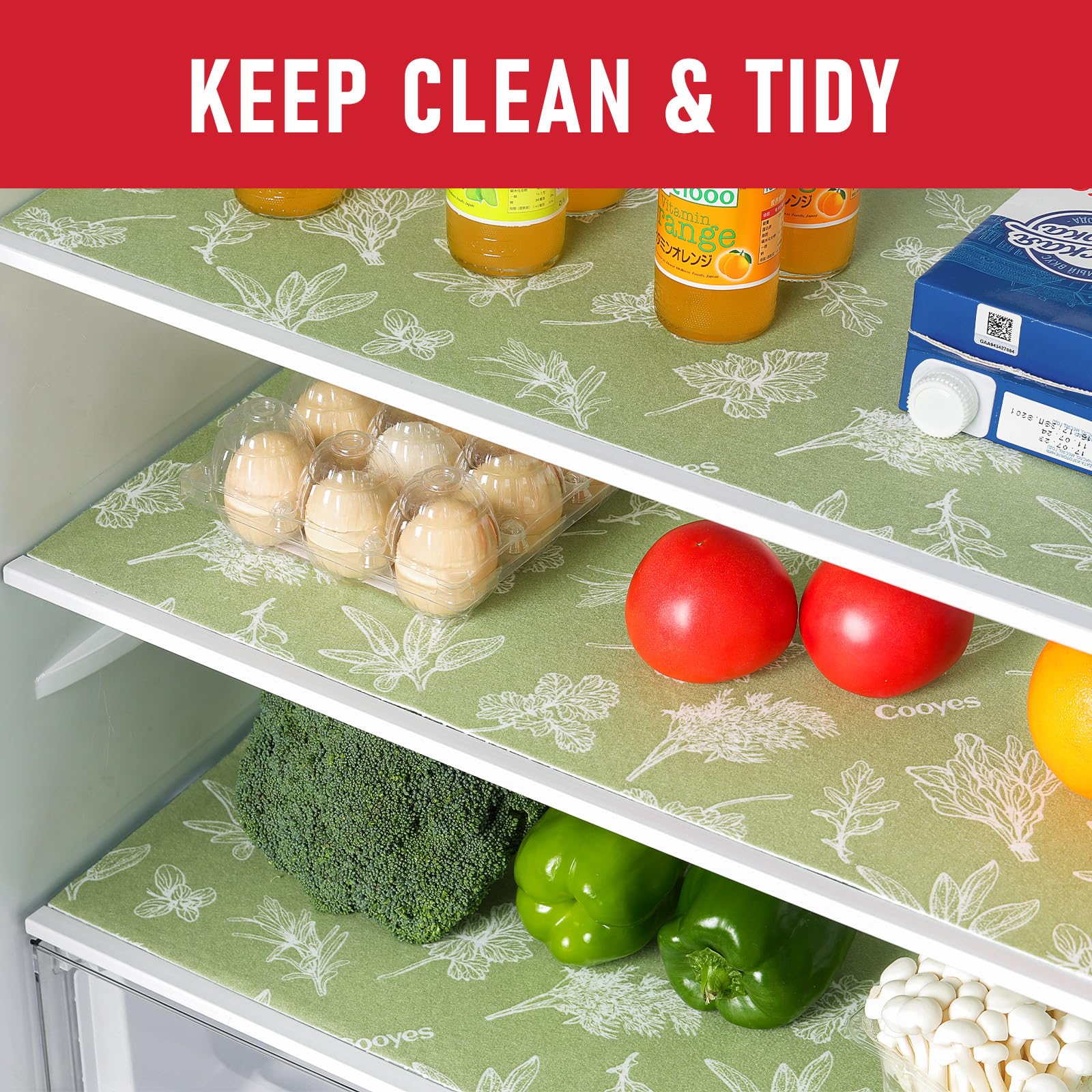 Large Refrigerator Liners for Shelves (36 Sq Ft)