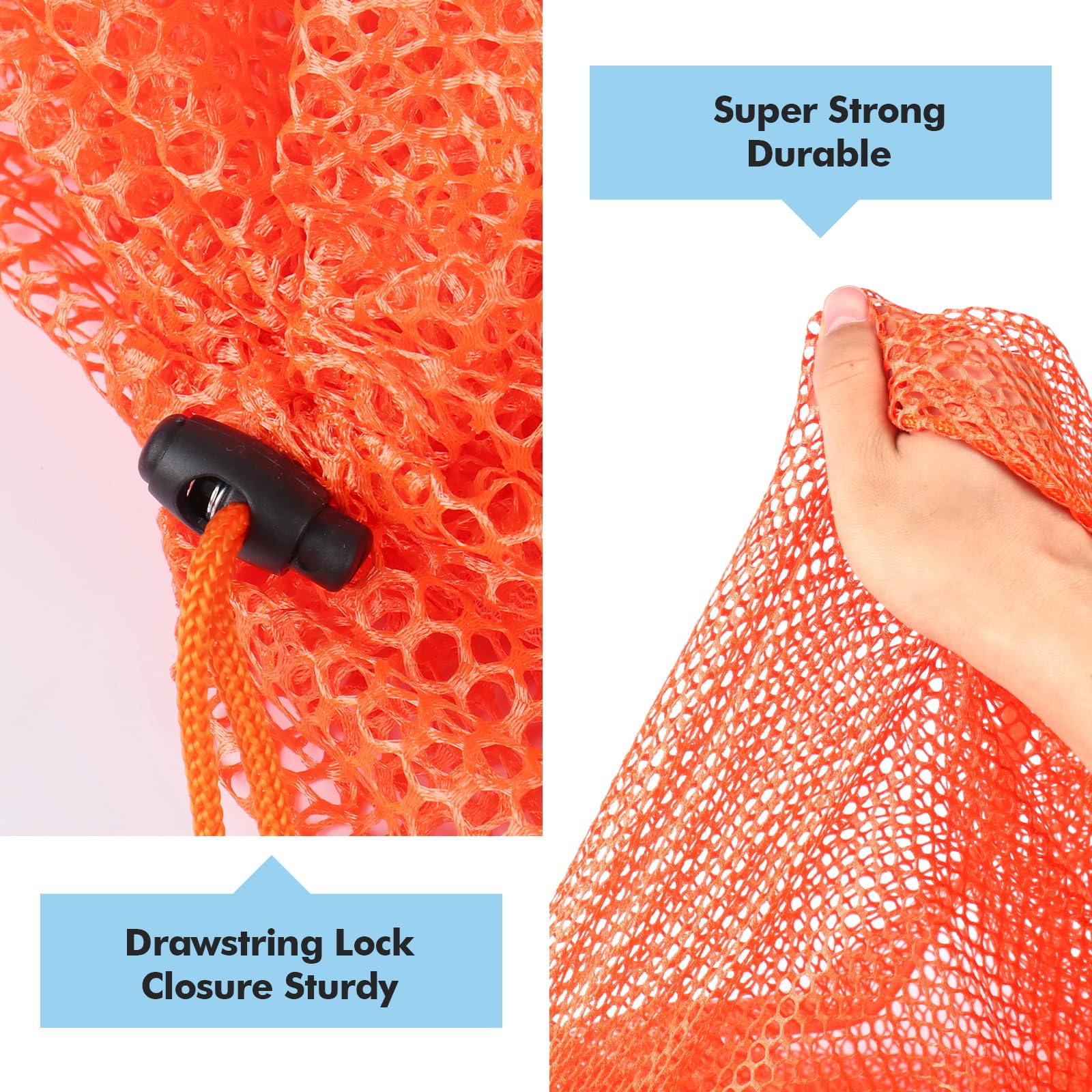 3Pcs Mesh Laundry Bags Washing Machine Mesh Wash Bags Jumbo for Delicates Clothes (3 Count)