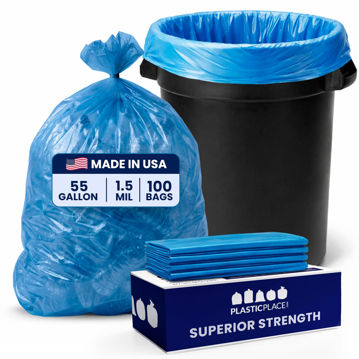 55 Gallon Recycling Bags (100 Count)