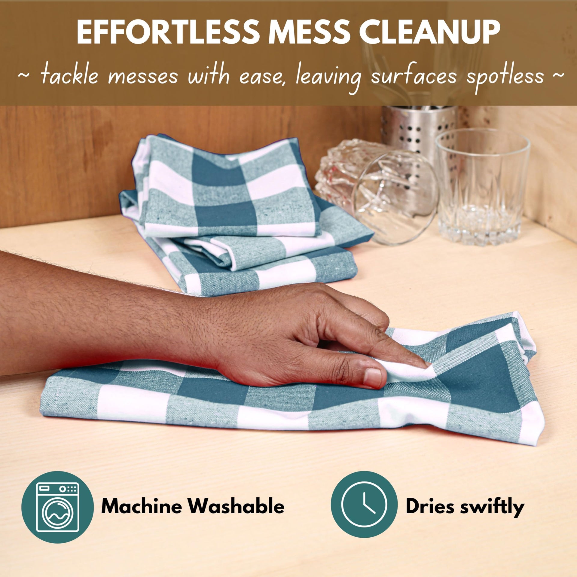 4 Pack Kitchen Towel with Hanging Loop 16x26 inches