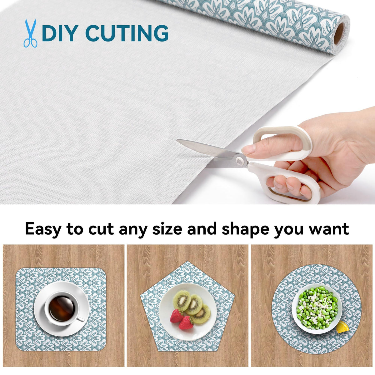 12" W x 120" L Floral Drawer and Shelf Liner for Cabinets (1440 sq in.)