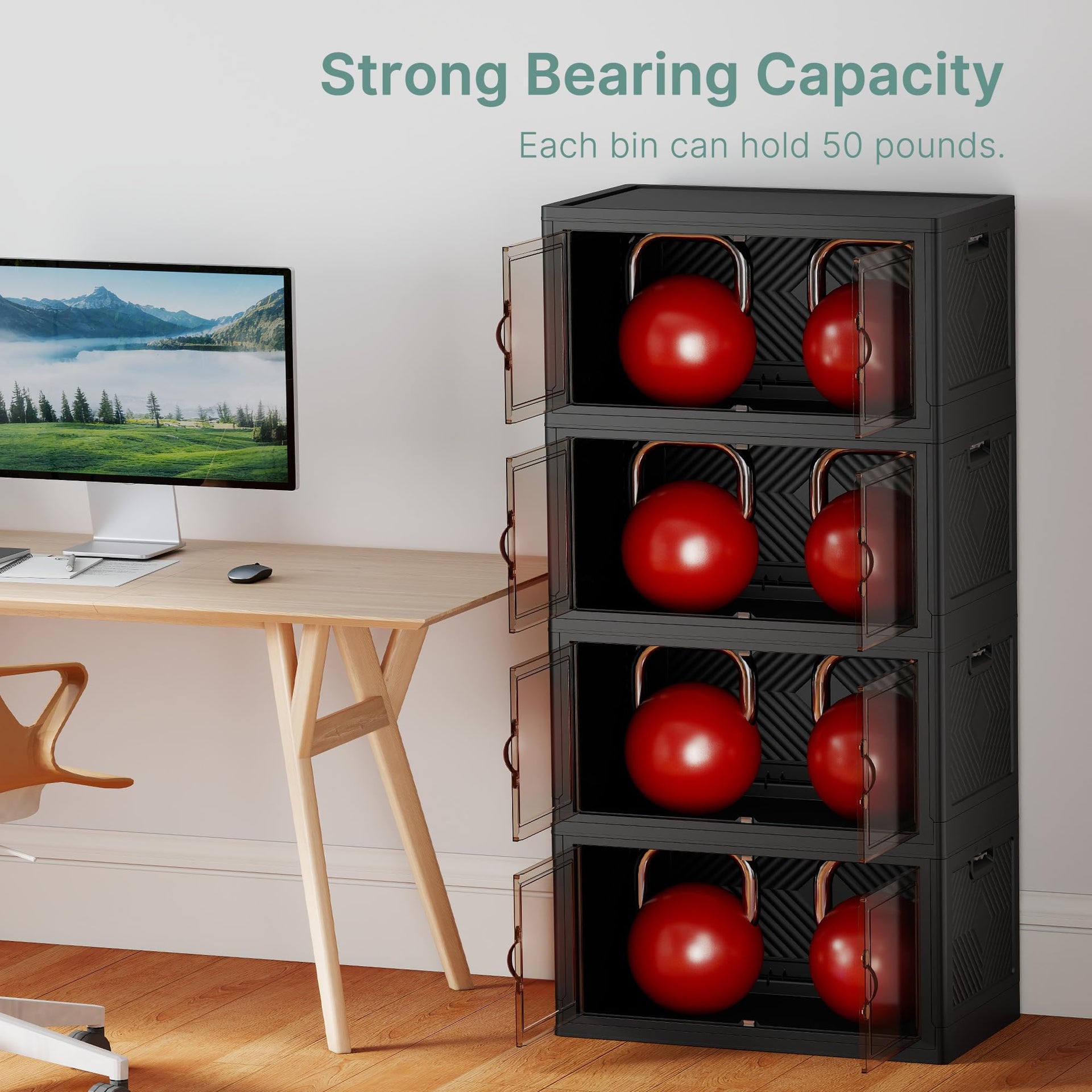 448QT Lockable Storage Bins with Lids