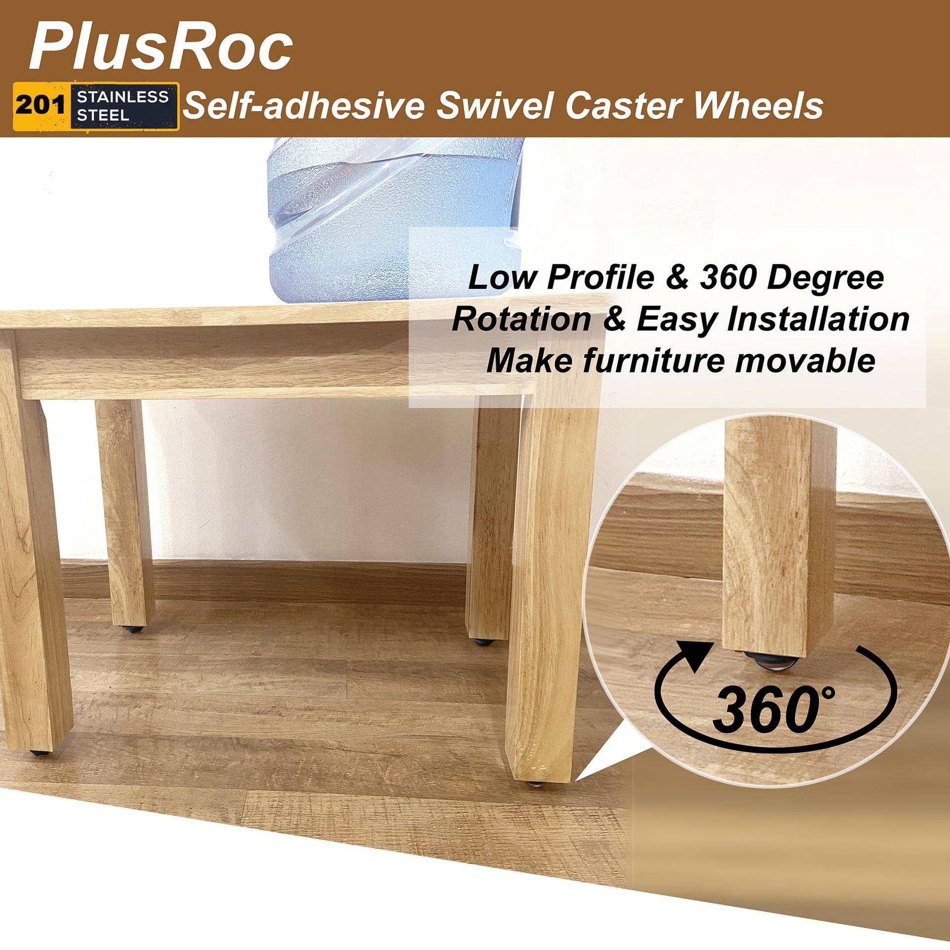 4 Pack Anti Rust Wheels for Furniture (4 Count)