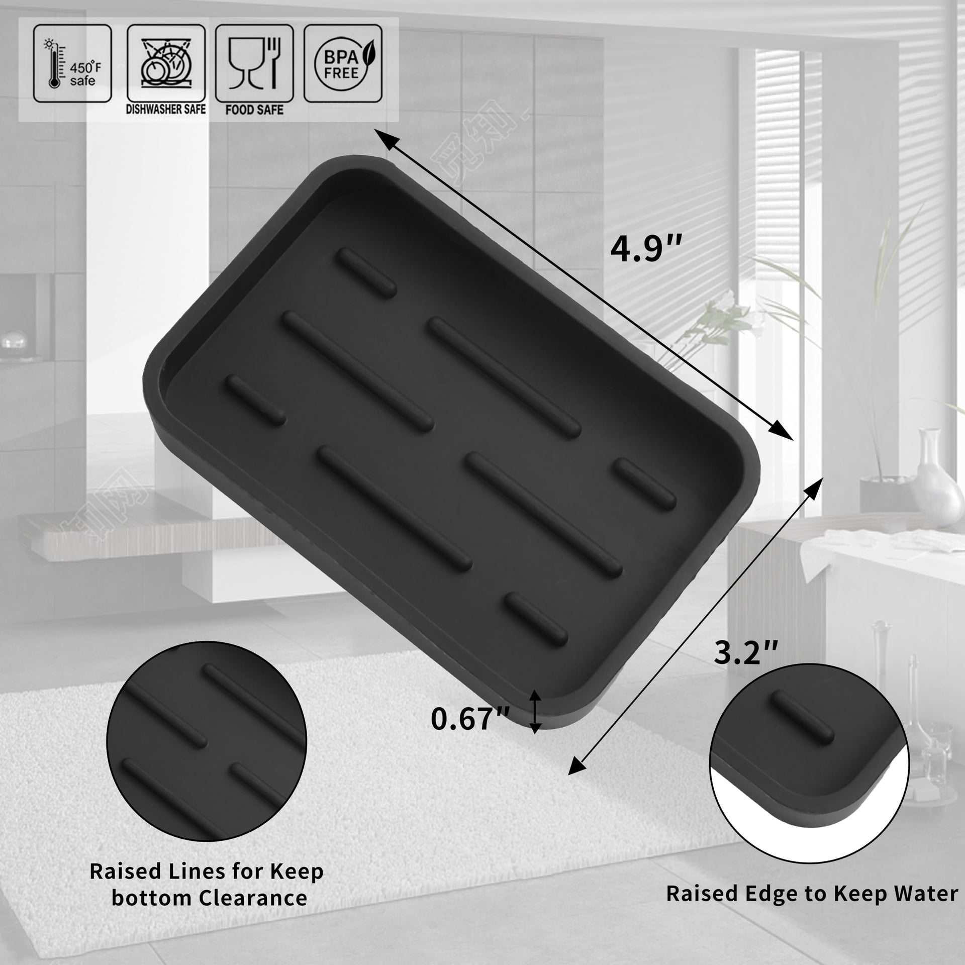Silicone Kitchen Sink Organizer Tray for Multiple Usage