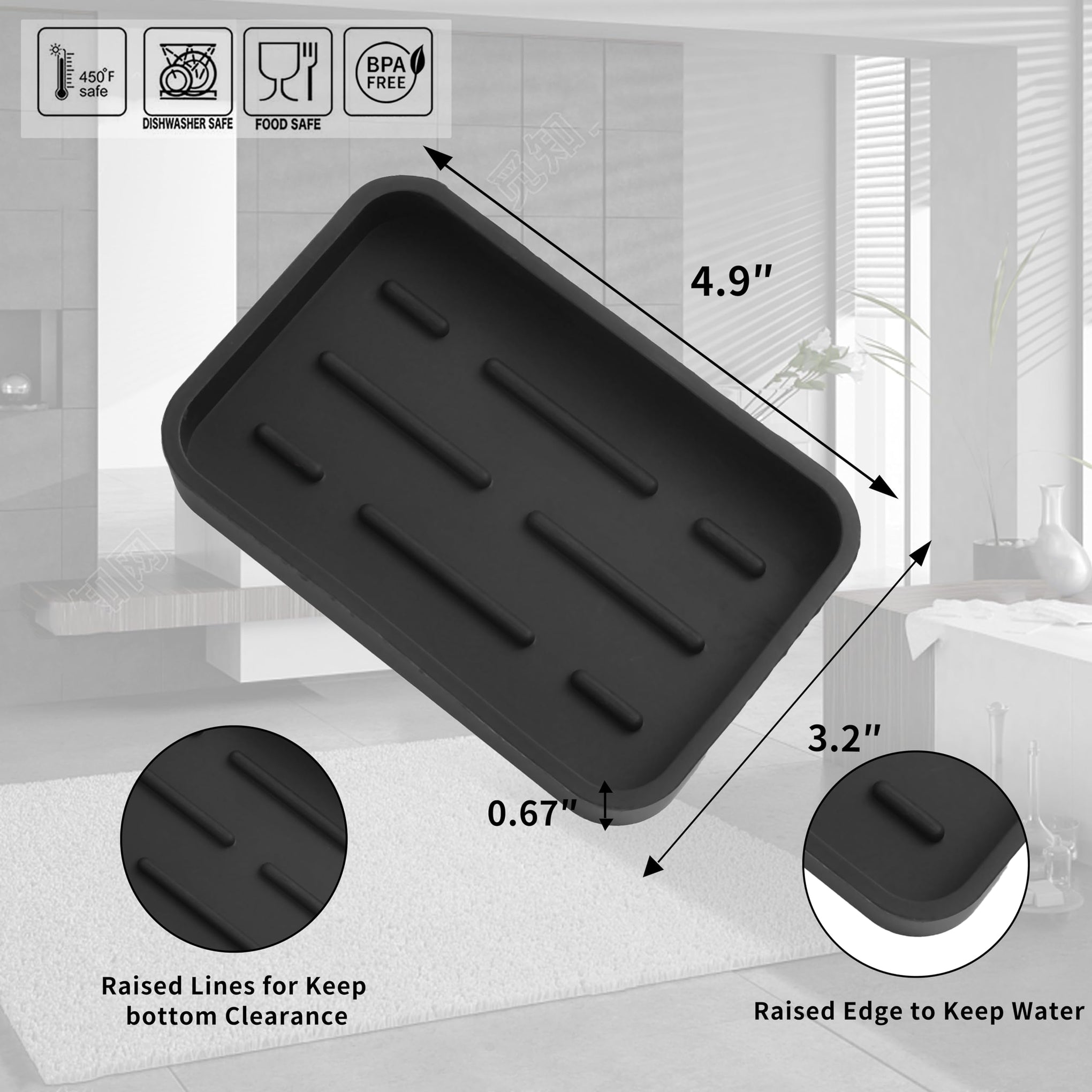 Silicone Kitchen Sink Organizer Tray for Multiple Usage