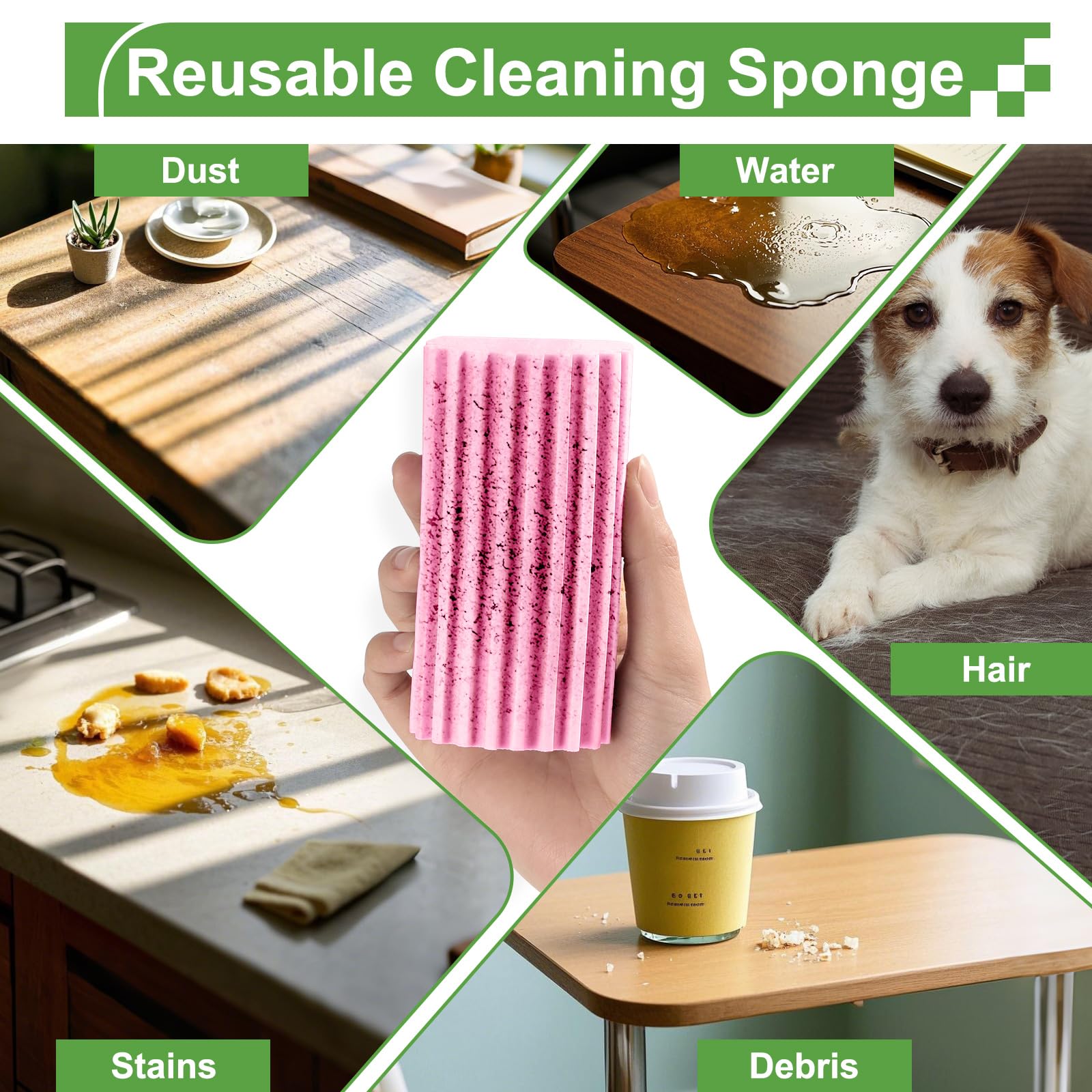 Damp Clean Duster Sponge (4 Count)