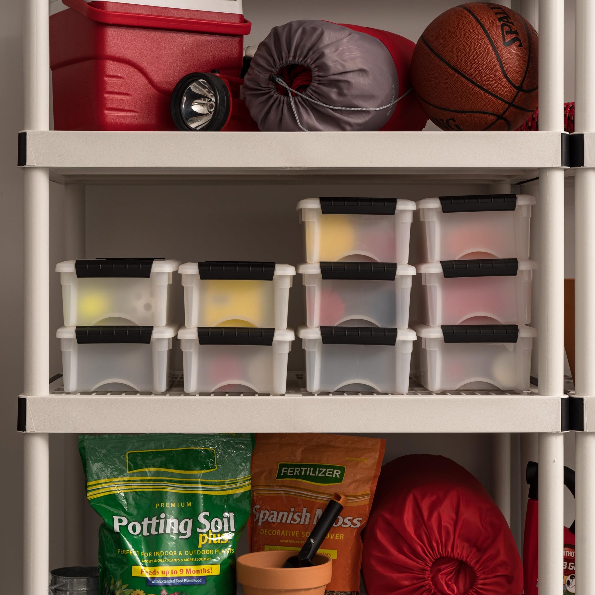 10 Pack 6 Quart Storage Bins with Lids (10 Count)