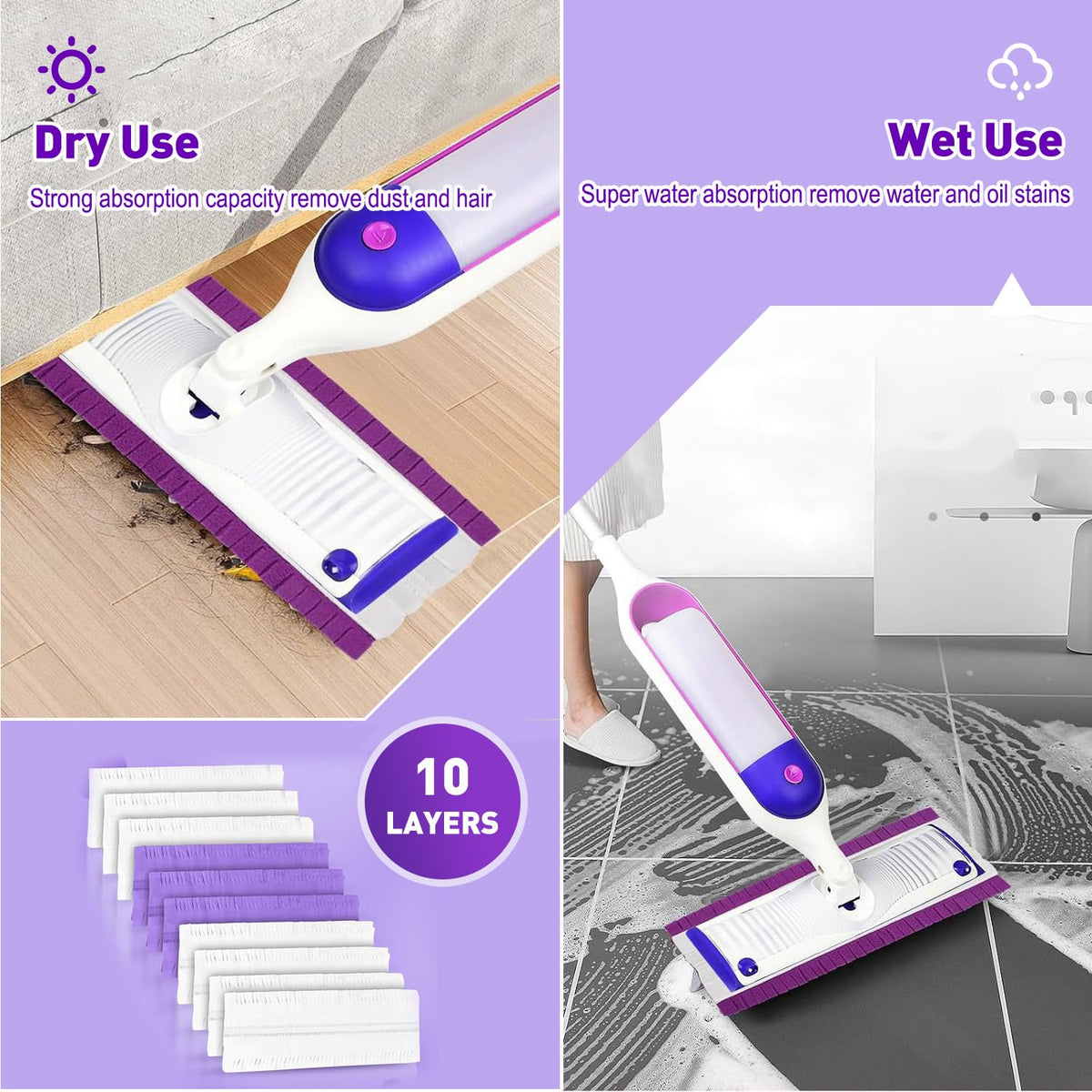 18 Pack Thickened Disposable Power Mop Pads Refills for Swiffer PowerMop (18 Count)