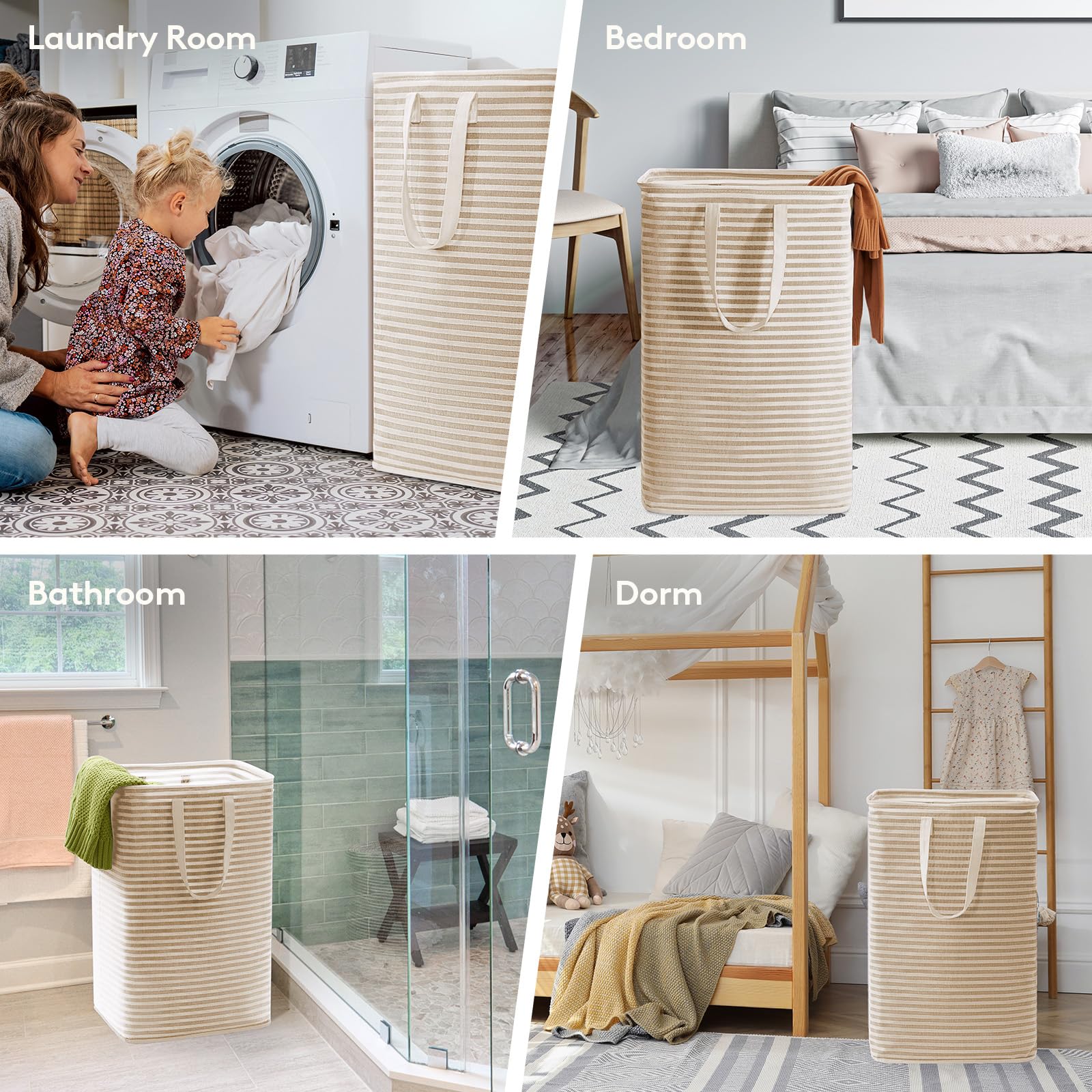 3 Pack Laundry Basket 80L Each (3 Count)