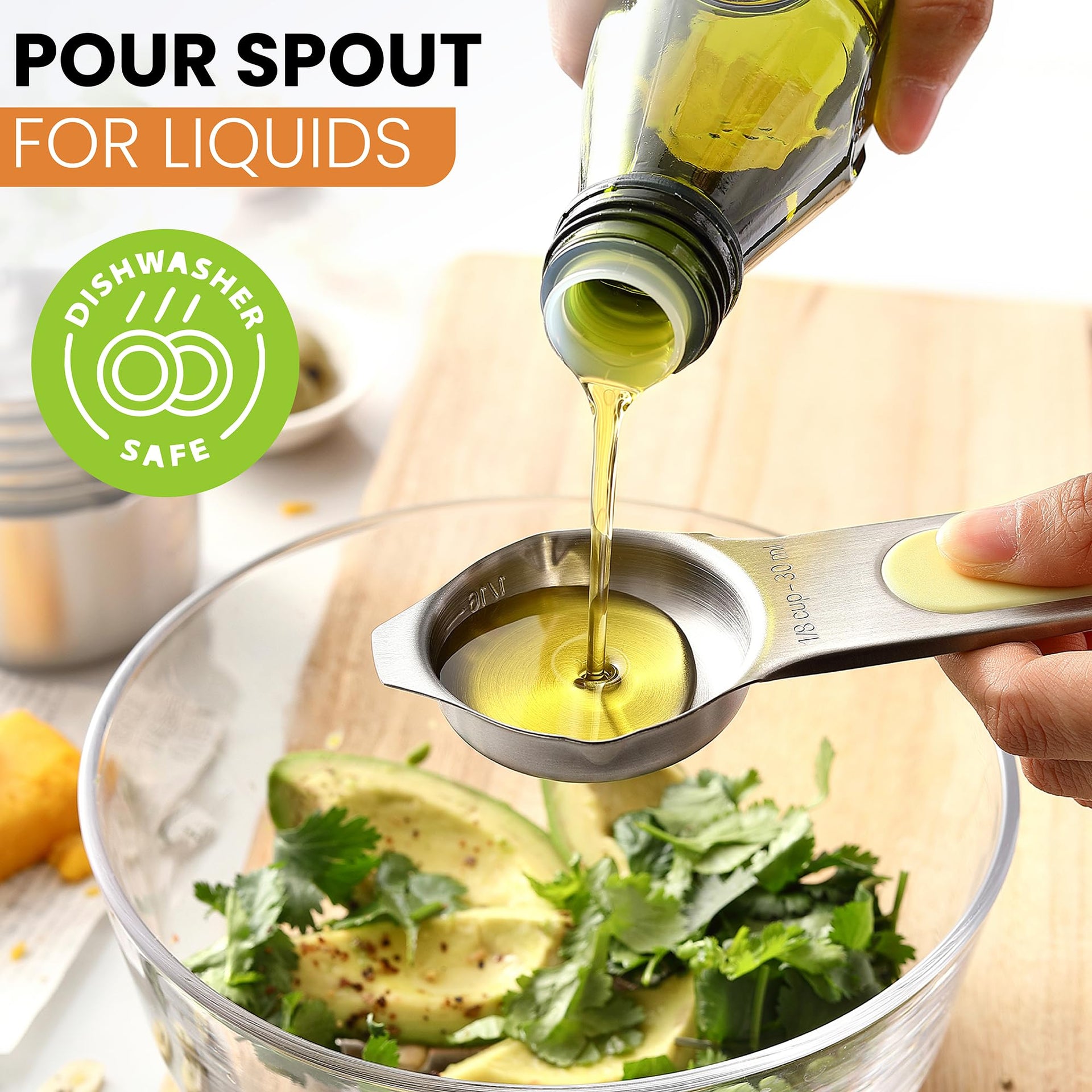 Magnetic Stainless Steel Measuring Cups Set of 7 (7 Count)