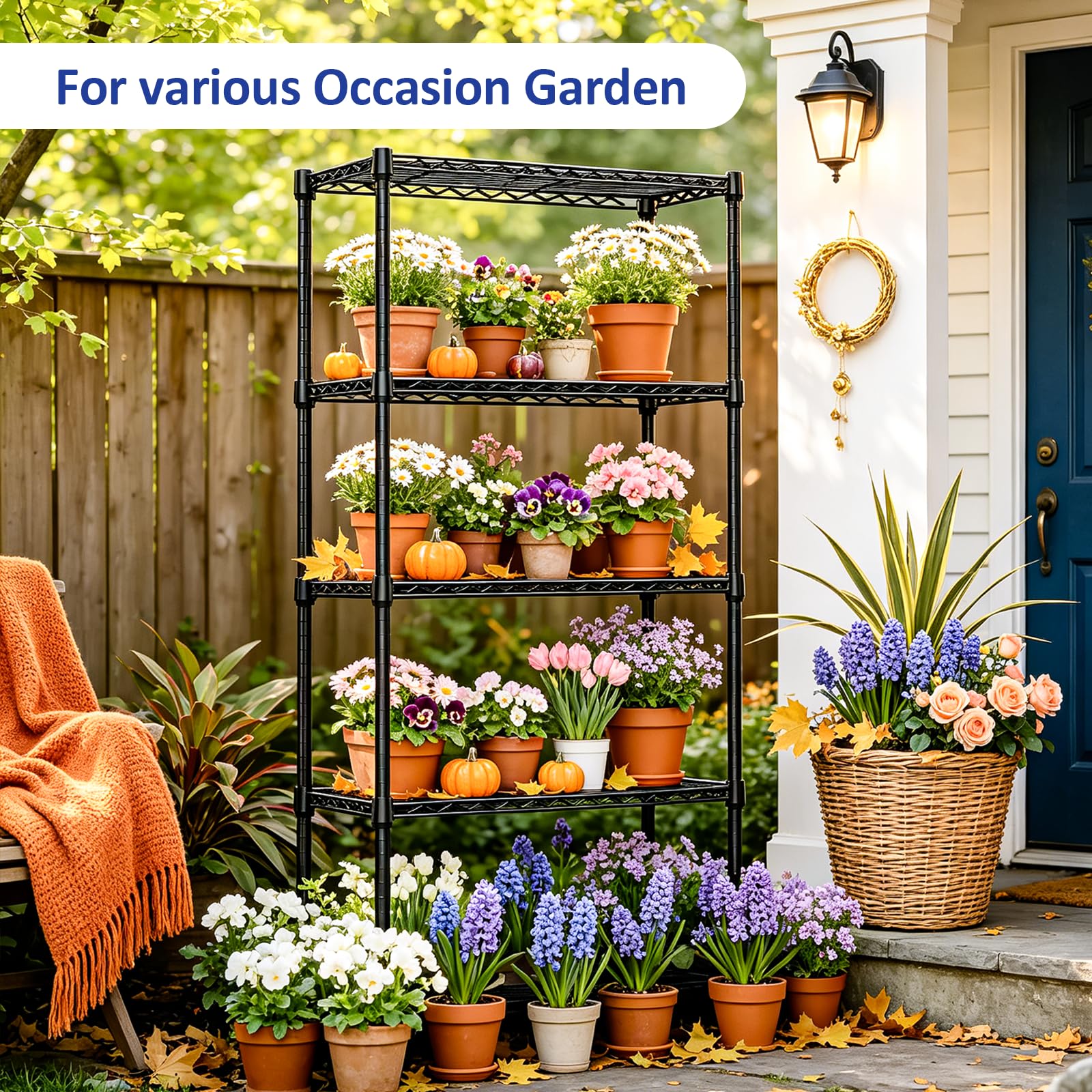 5 Tier Metal Wire Shelving Unit