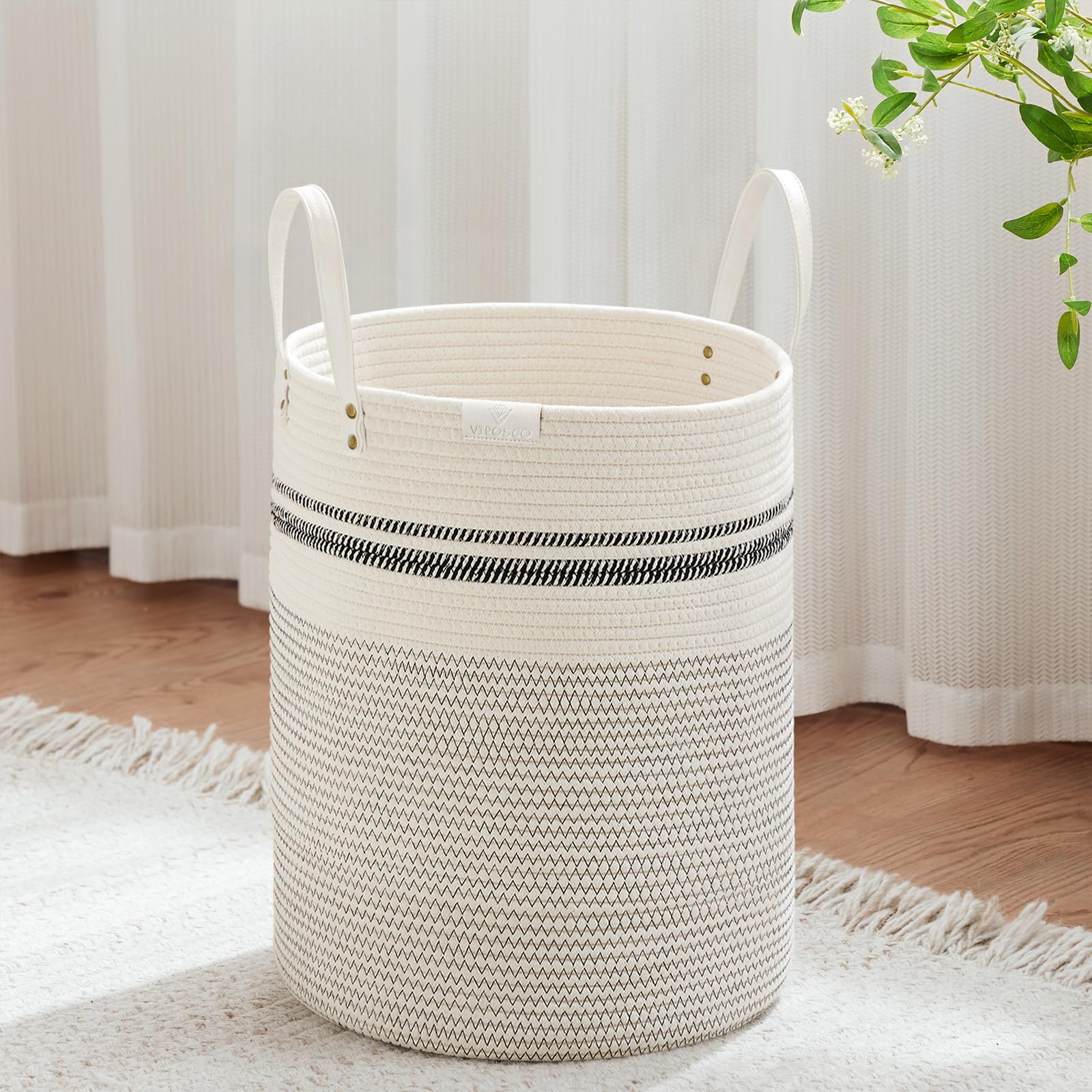 53L Tall Woven Rope Laundry Hamper (1792.1432 Fl Oz) - ModHome Supplies