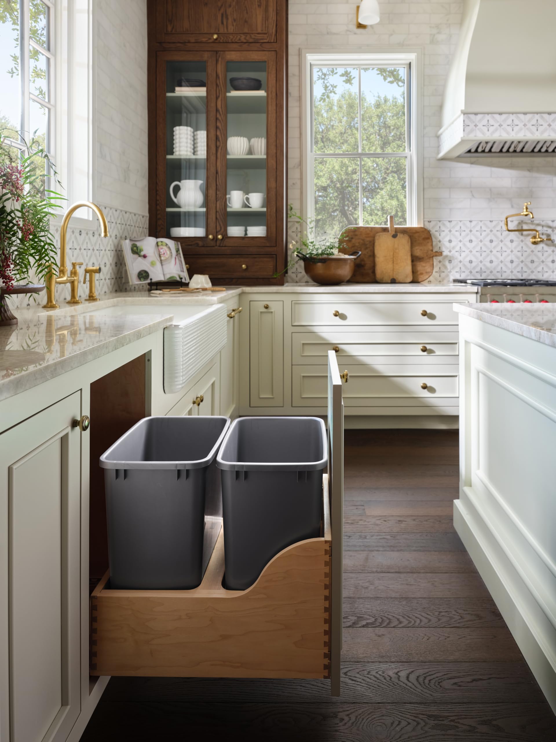Double Pullout Trash Can