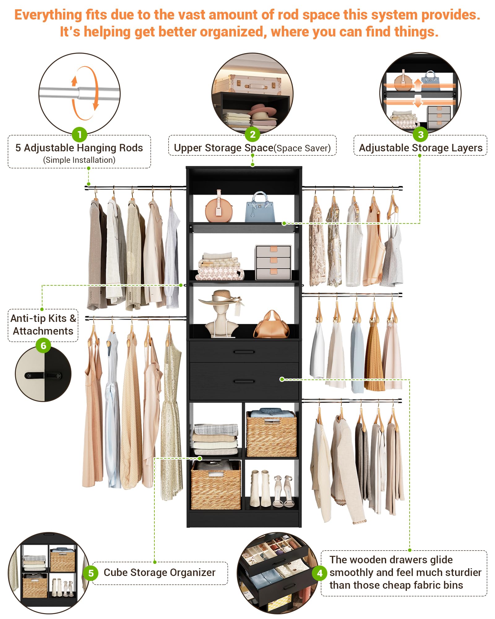 Small Closet System (6 Count)