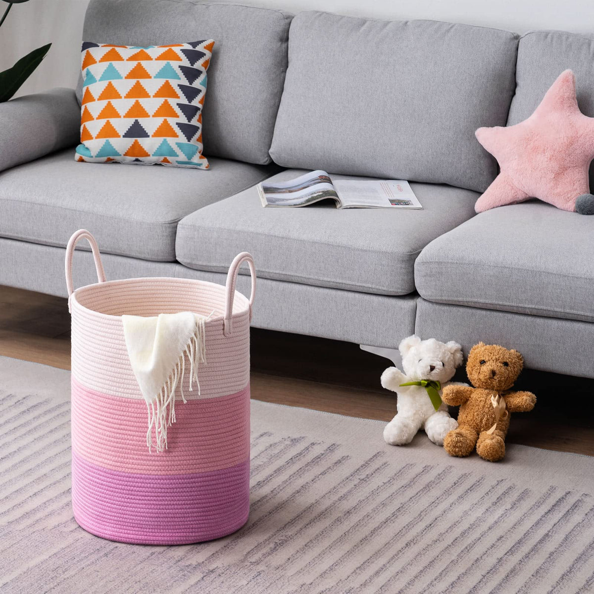 Woven Rope Laundry Hamper Basket