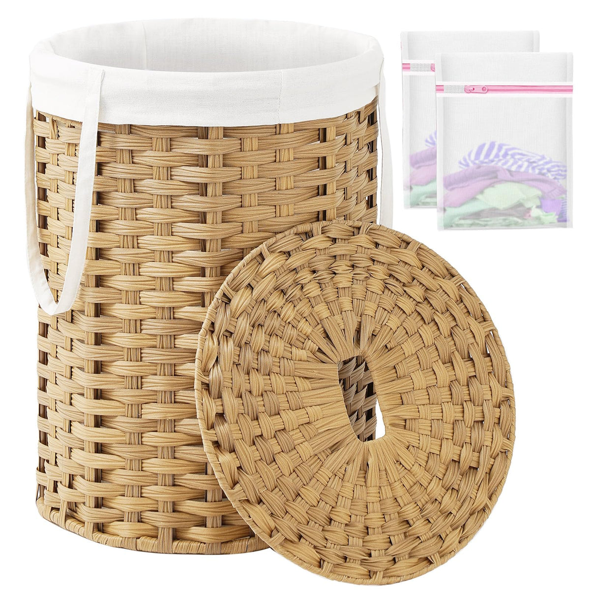 Laundry Hamper with Lid Laundry Basket with Lid 72L