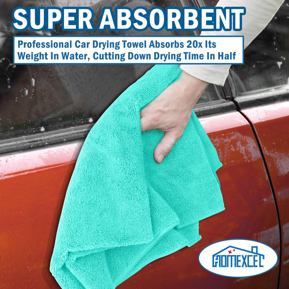 Professional Large Microfiber Car Drying Towels 2 Pack (2 Count)