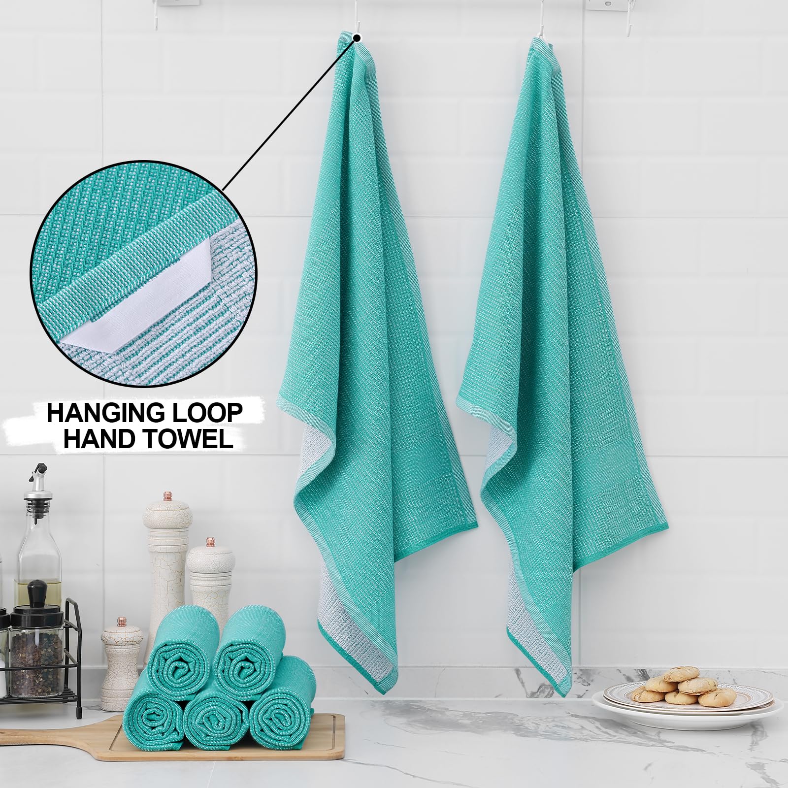 380 GSM Cotton Premium Kitchen Towels 8 Pack (8 Count)
