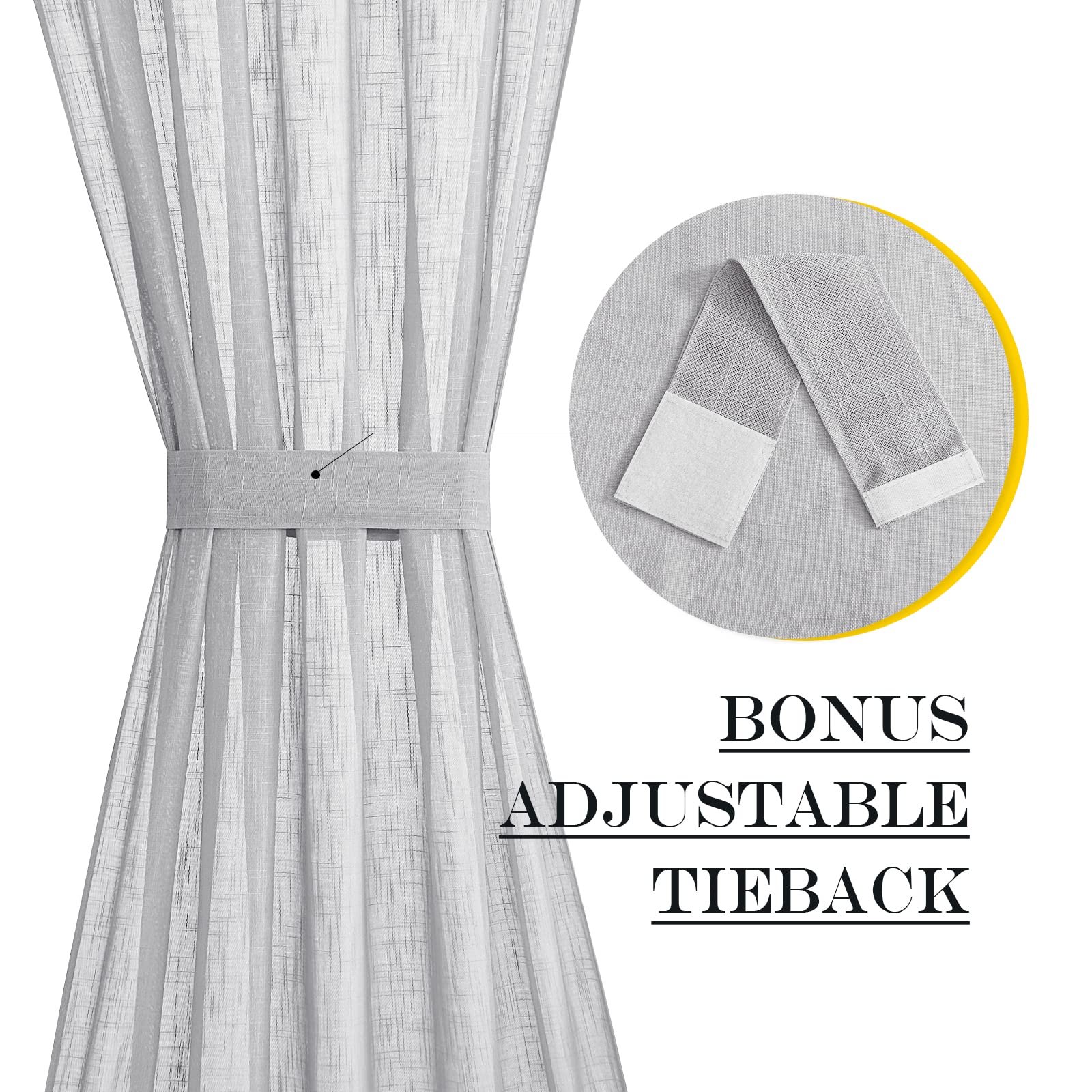 French Door Panel with Tieback