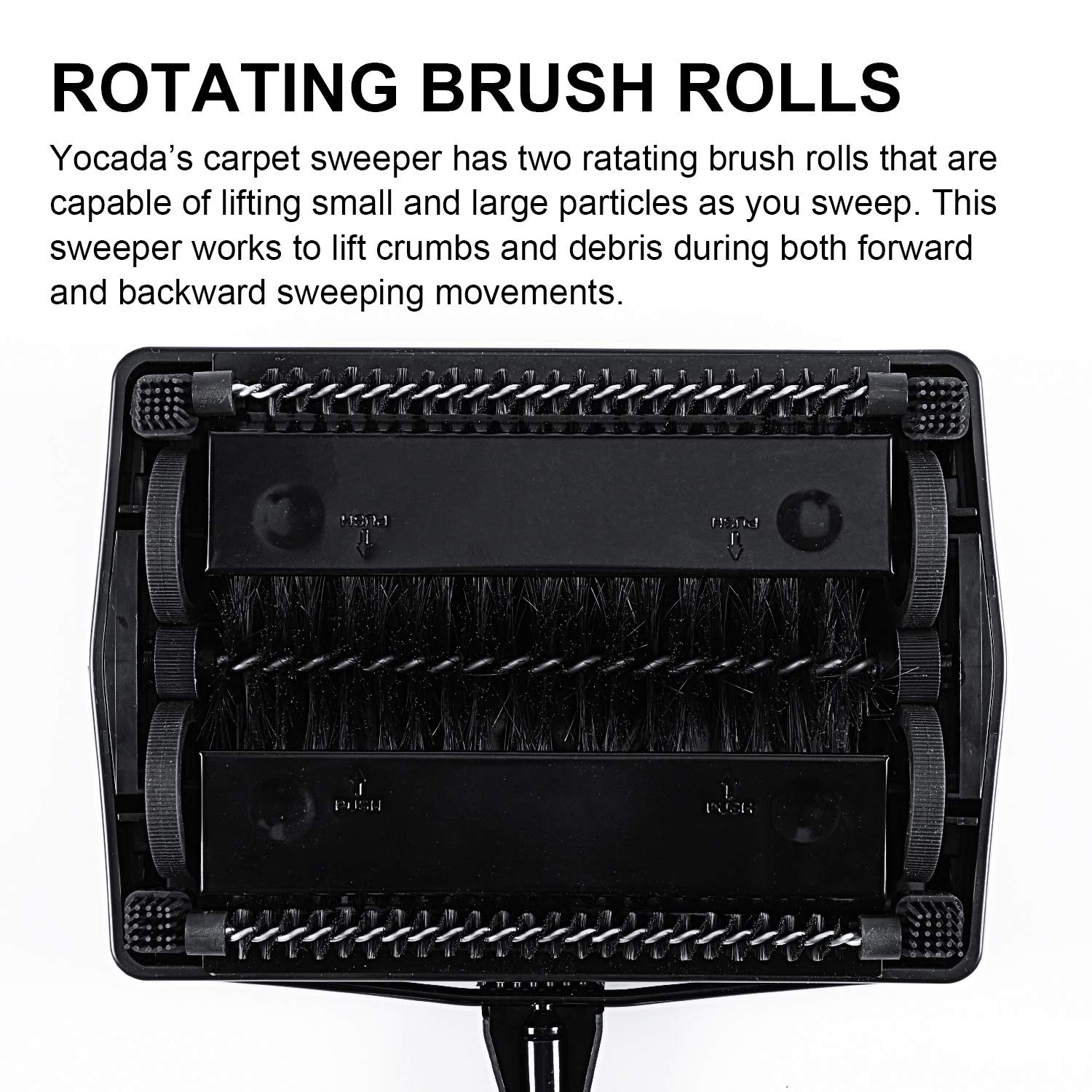 Carpet Sweeper Cleaner Manual Hand Push Non