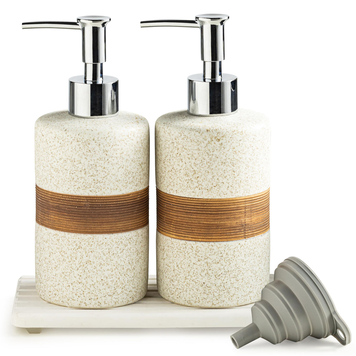 2 Pack Ceramic Soap Dispensers Set (2 Count)