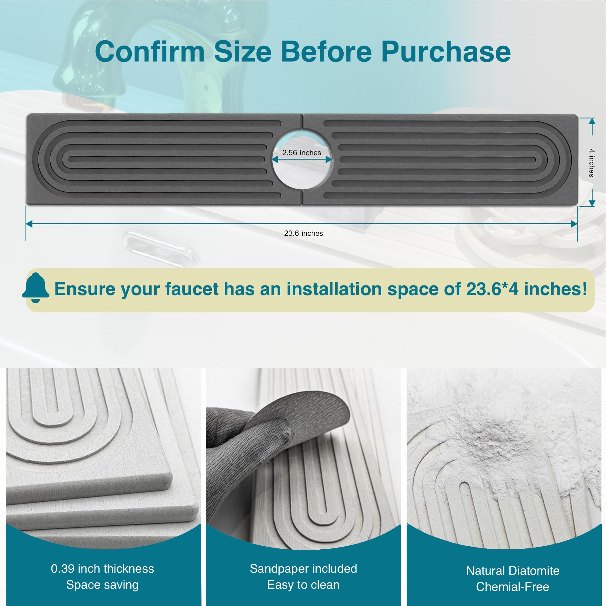 Faucet Mat for Kitchen Sink