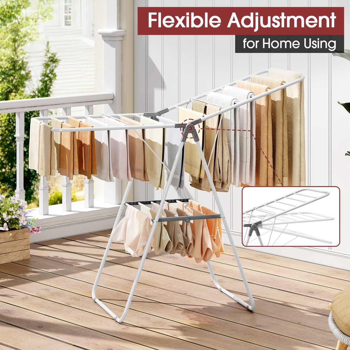 PEXCHASER Foldable Clothes Drying Rack