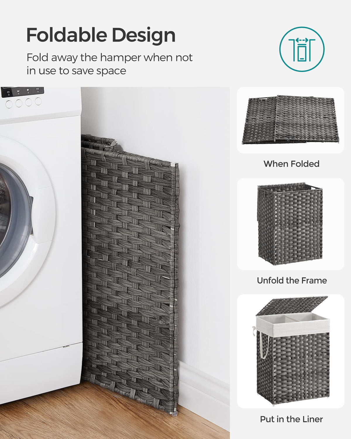 Laundry Hamper with Lid - ModHome Supplies