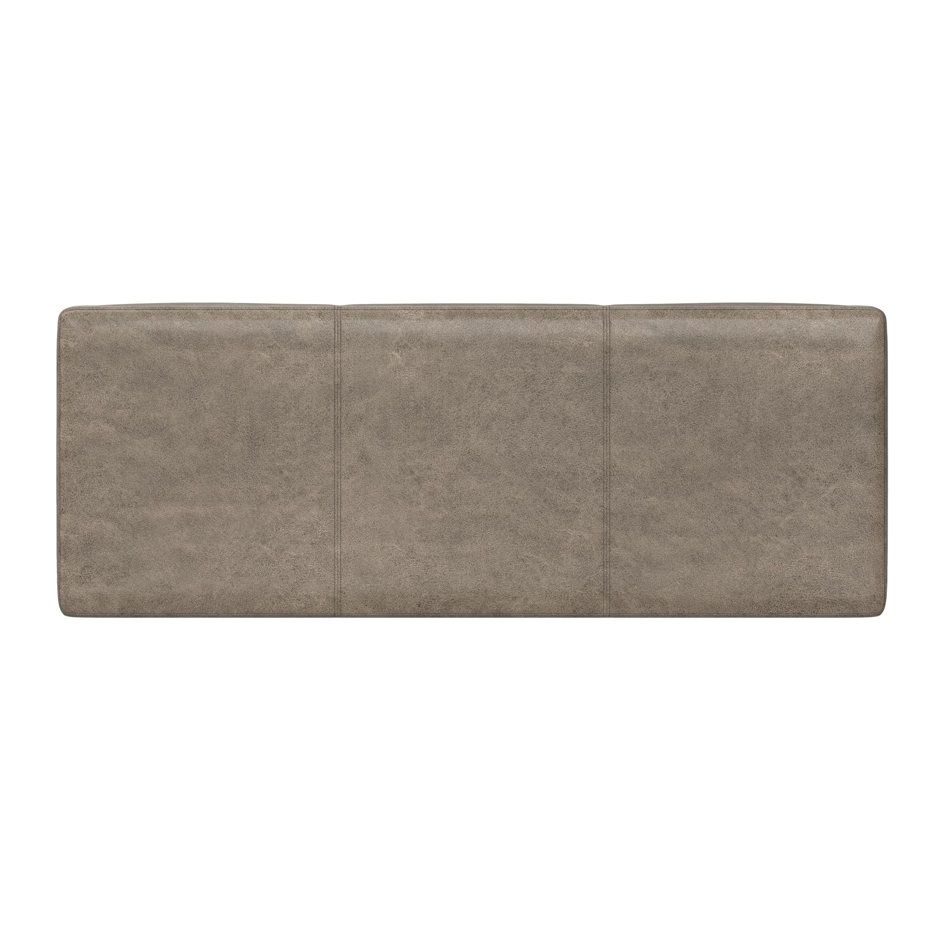 Avalon 48" Wide Vegan Leather Storage Ottoman in Grey Brown