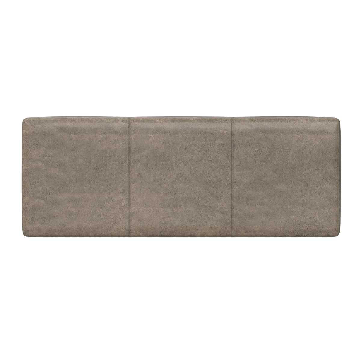 Avalon 48" Wide Vegan Leather Storage Ottoman in Grey Brown