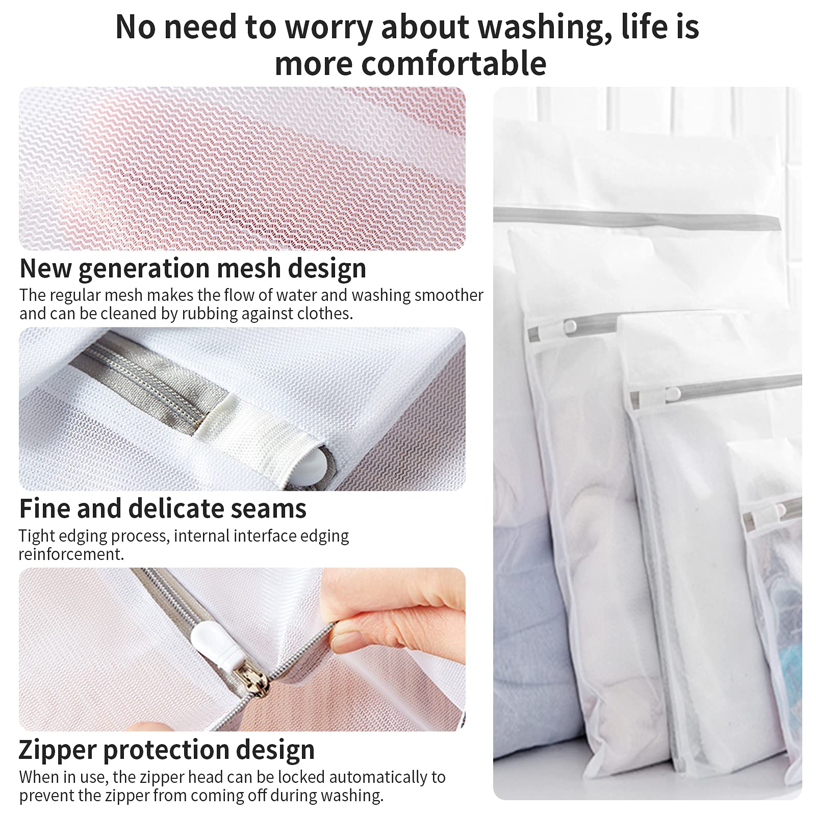 3 Pack XXL Mesh Laundry Bags by MDSXO (3 Count)