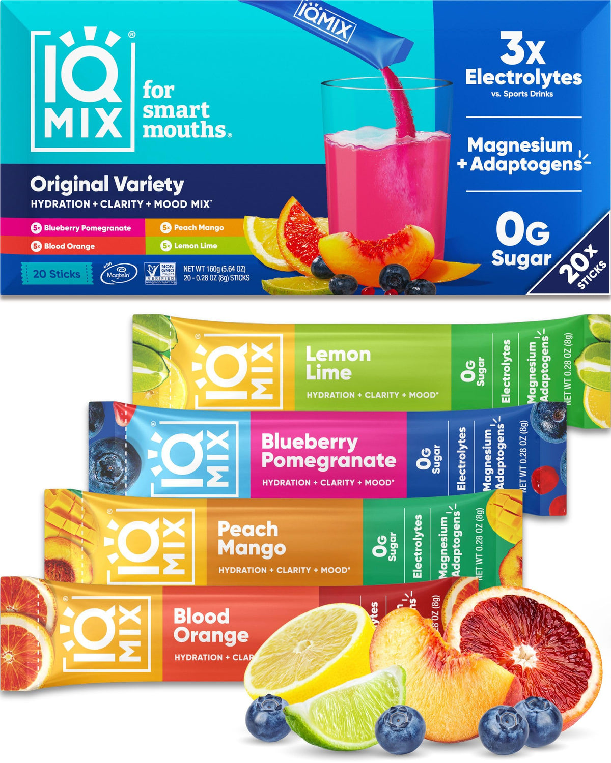 IQMIX Hydration Electrolytes Powder Packets (20 Count)