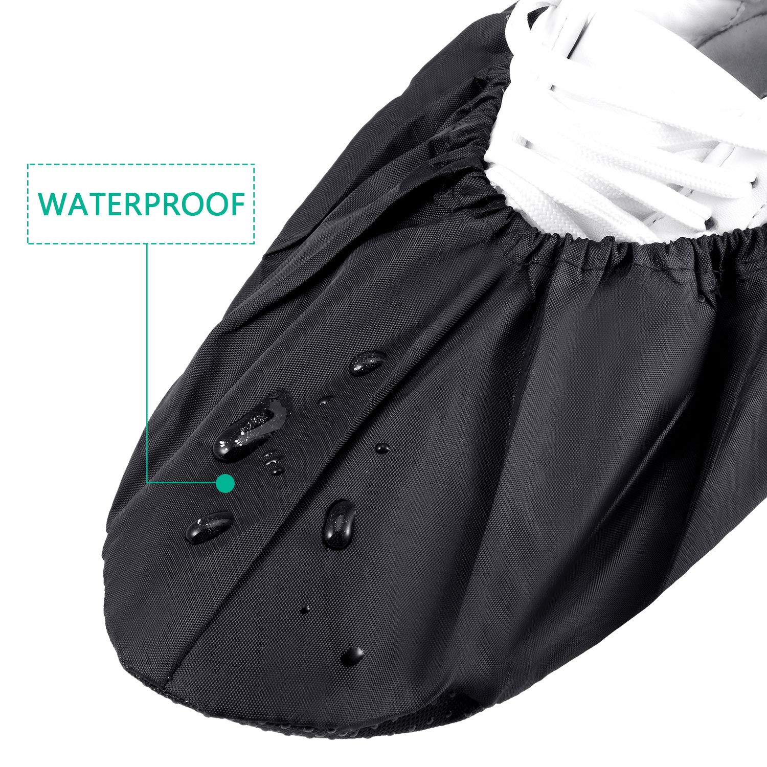 8 Pairs Reusable Shoe Covers Waterproof Non Slip Floor (8 Count)