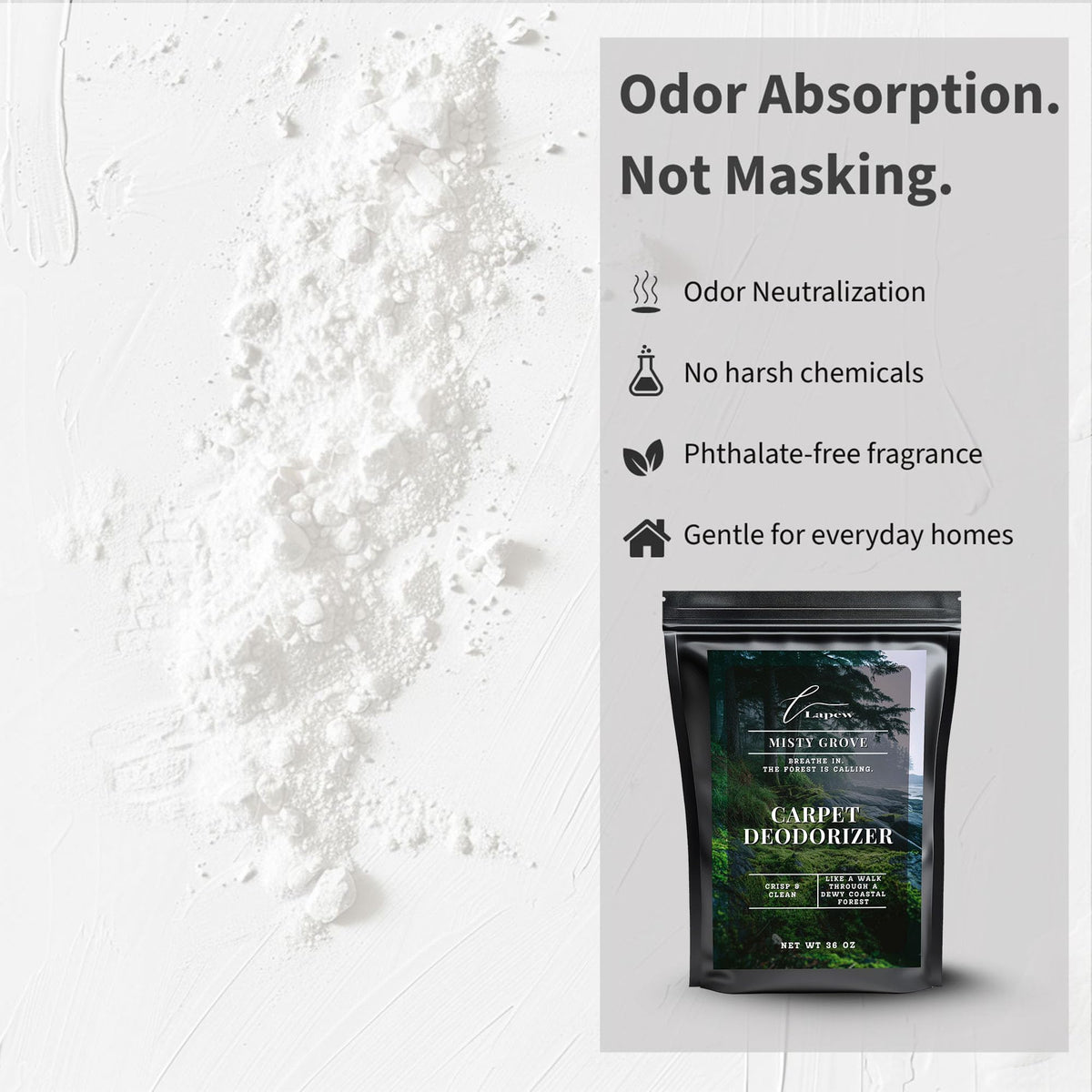 Misty Grove Carpet Deodorizer Powder (36 Ounce)